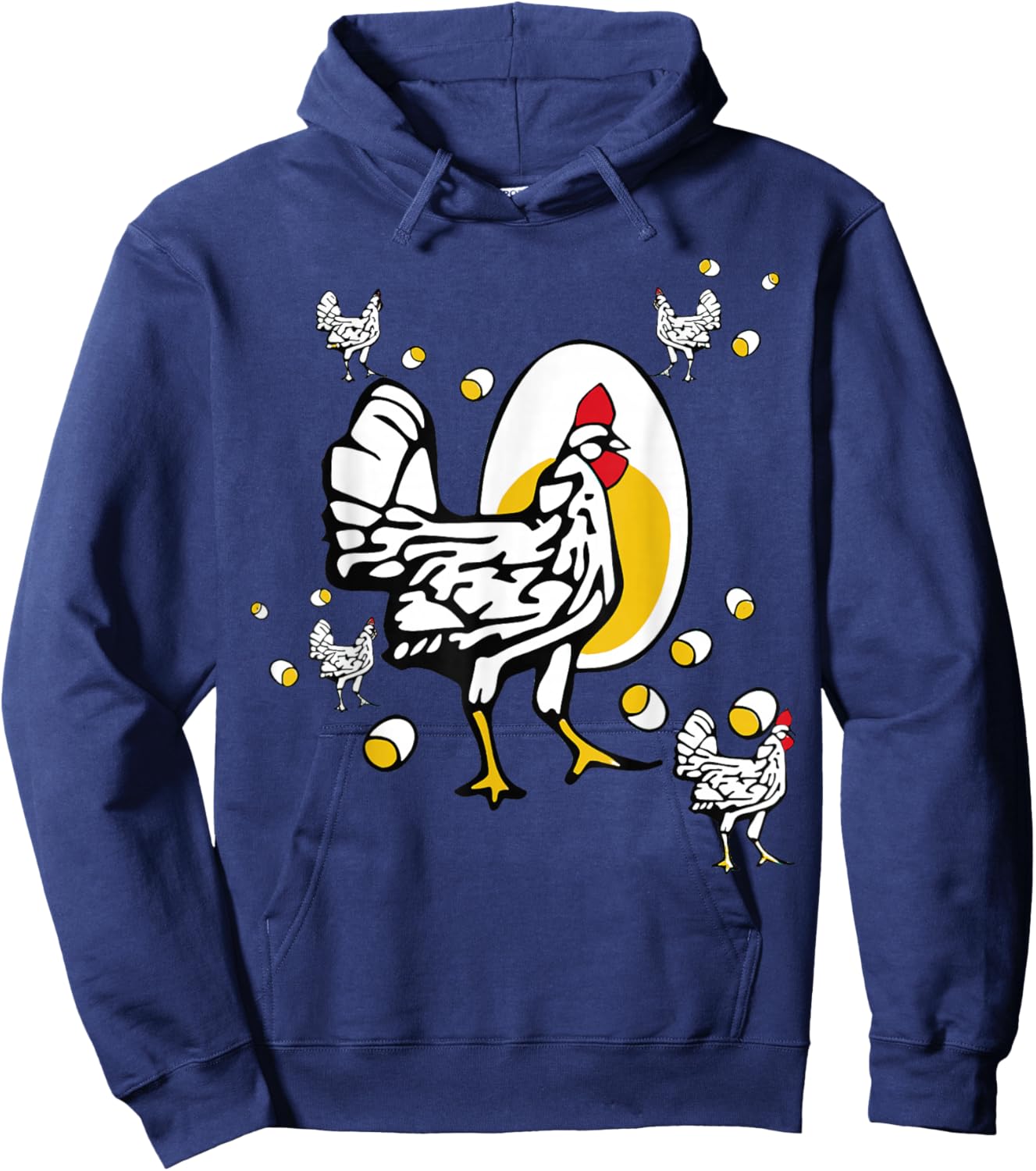 Vintage Roseanne Chicken - Funny Roseanne Rooster and Egg Hoodie - Hoodie | Navy