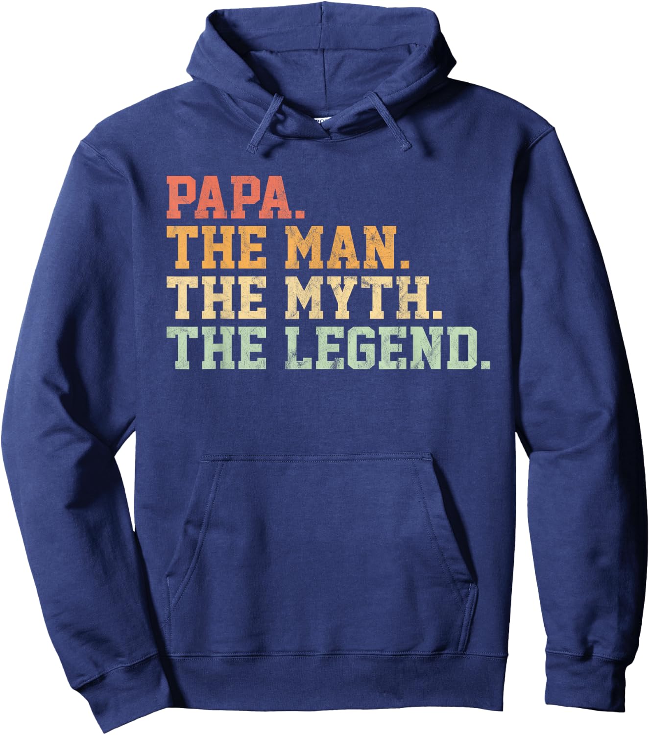 Papa Man Myth Legend Shirt For Funny Father Gift Hoodie - Hoodie | Navy