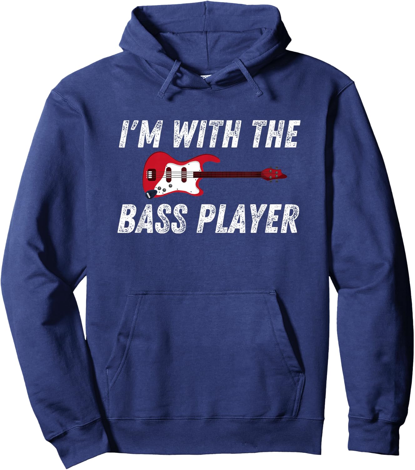 I'm With The Bass Player Bassist Couple Wife Girlfriend Kid Hoodie - Hoodie | Navy