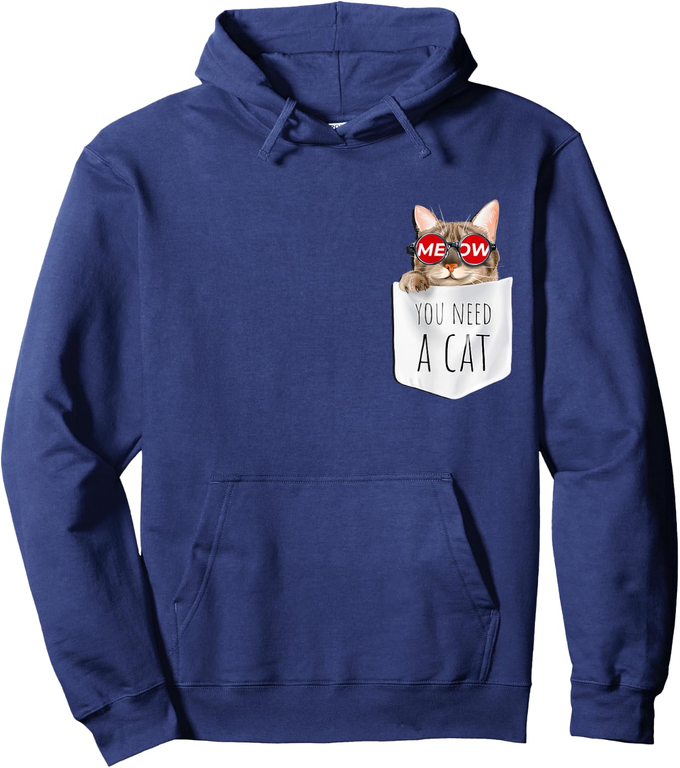 Cool Men's Women's Kids You Need A Cat Funny Meow Meow Cats Hoodie - Hoodie | Navy