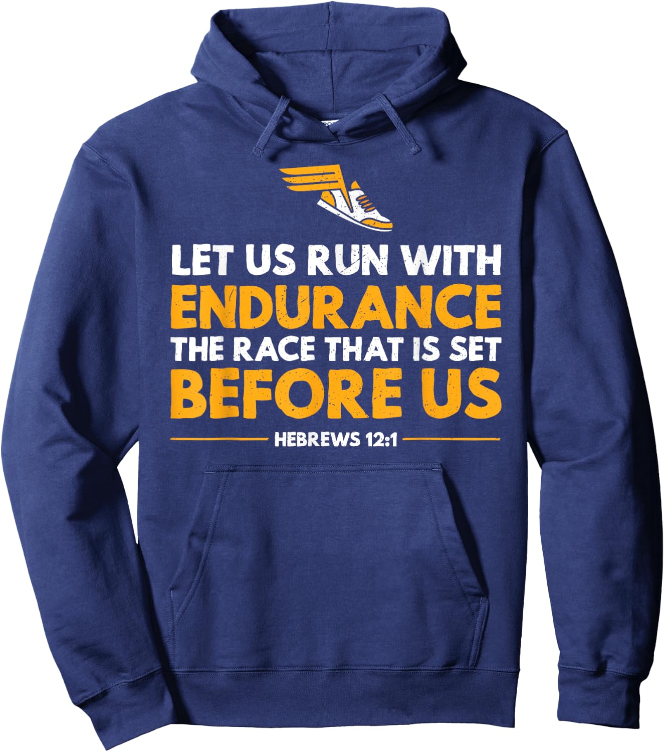 Distance Runner's Let Us Run with Endurance the Race Hoodie - Hoodie | Navy