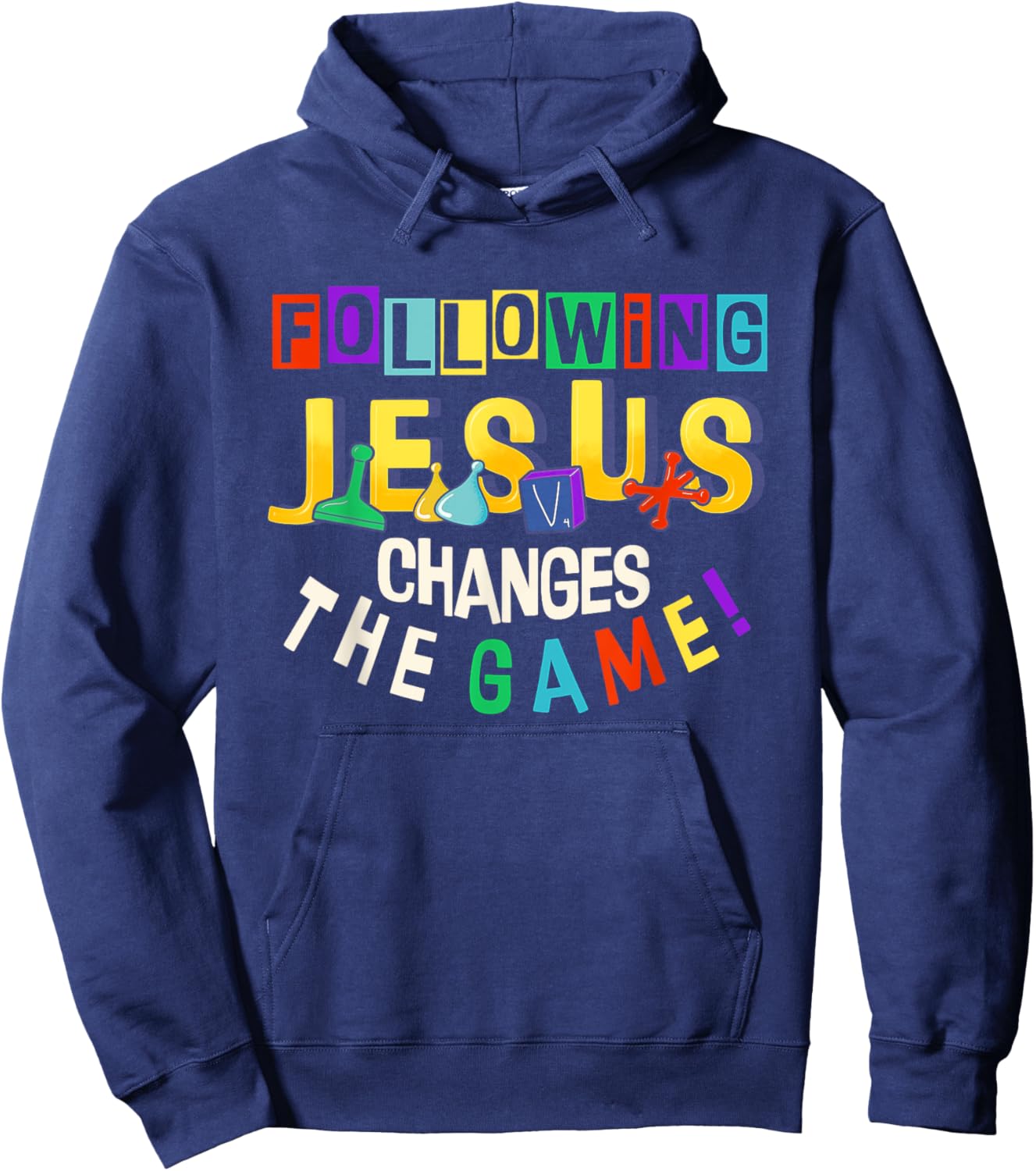 Following Jesus Changes The Game Vacation Bible School Crew Hoodie - Hoodie | Navy