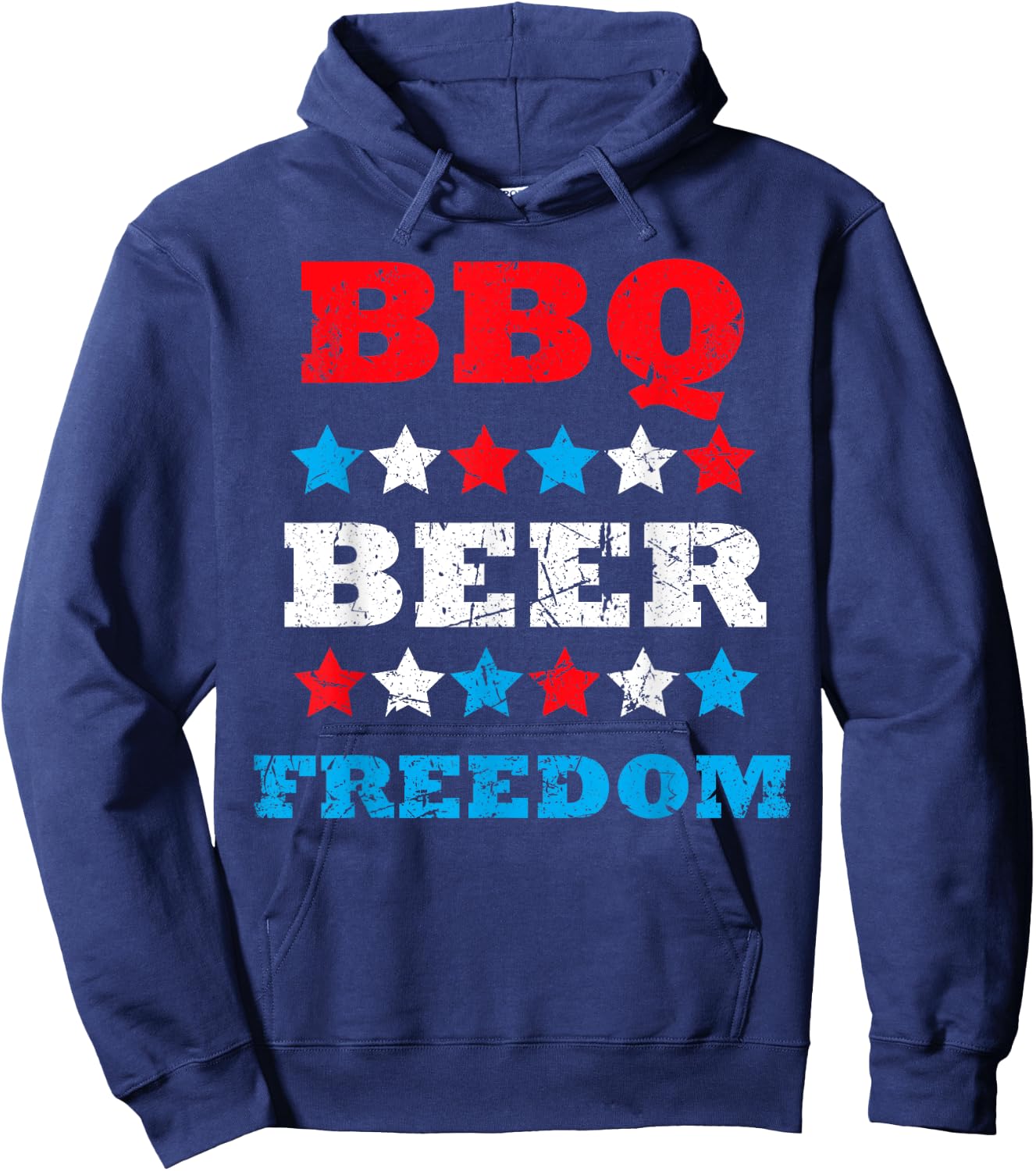 BBQ Beer Freedom Hoodie - Hoodie | Navy