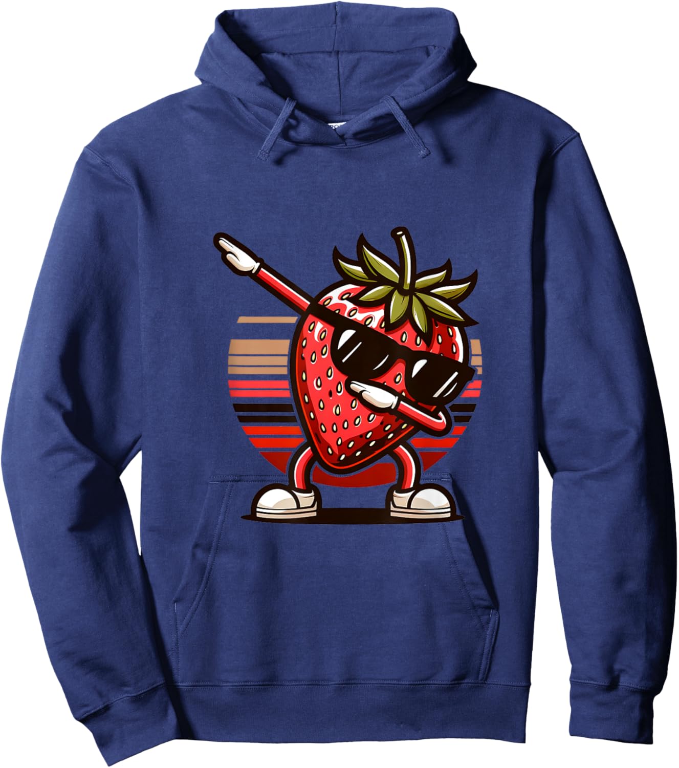 Funny Dab Strawberry Dancing Dabbing Fruit Meme Hoodie - Hoodie | Navy