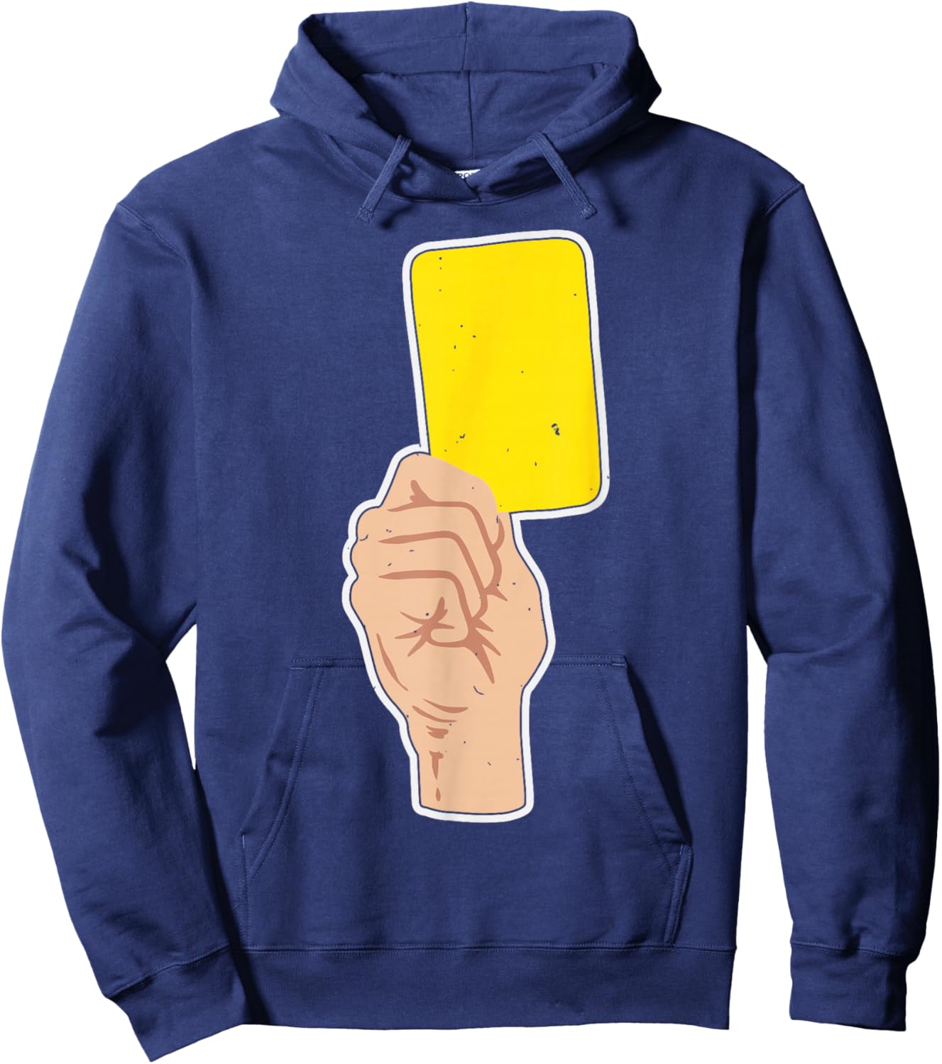 Yellow Card Referee Sports Fan Futball Yellow Card Referee Hoodie - Hoodie | Navy