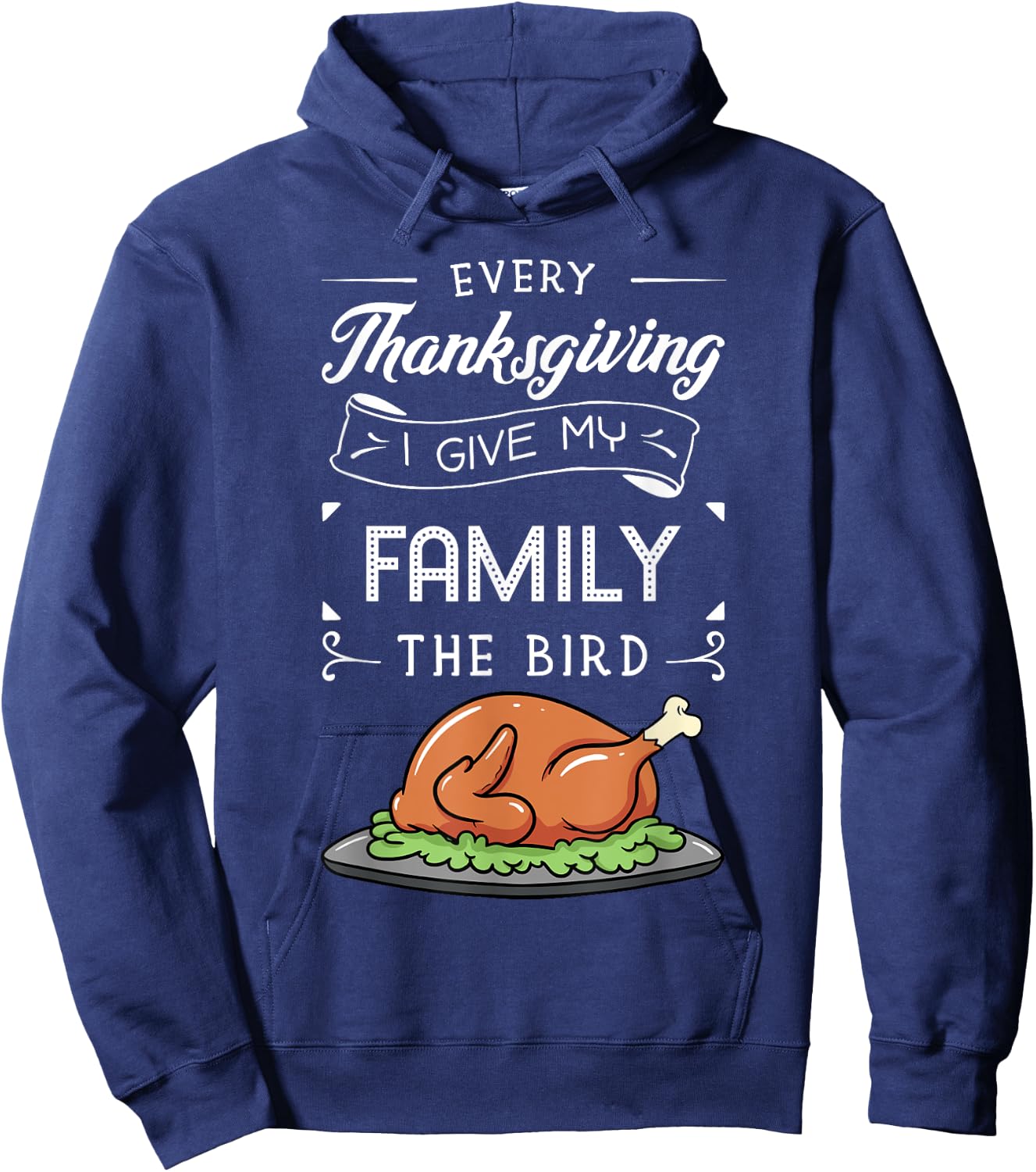 Thanksgiving Turkey Holiday Feast Harvest Blessing Gift Hoodie - Hoodie | Navy