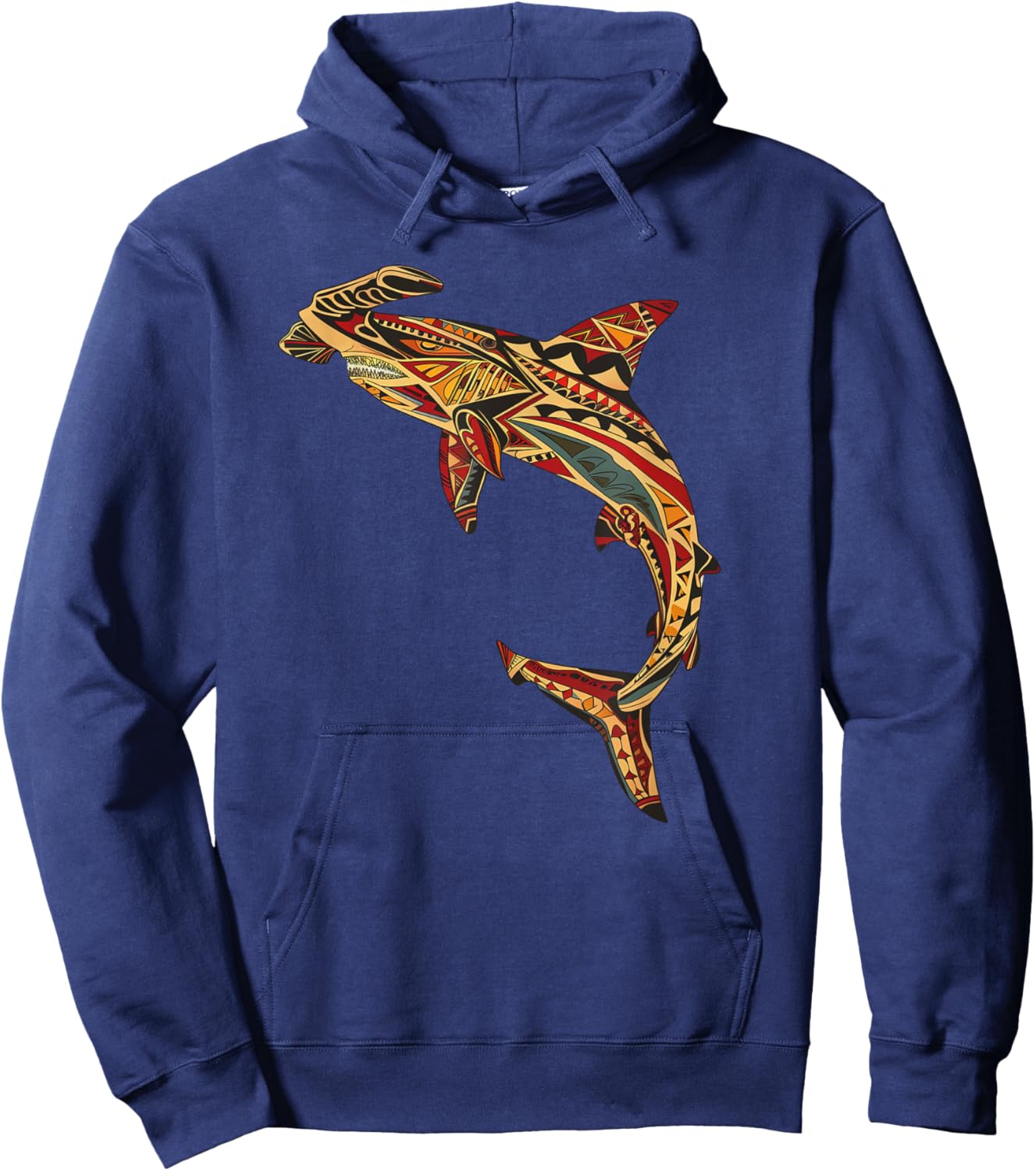 Tribal Shark Shirt - Maori Shirt - Hawaiian Tribal Hoodie - Hoodie | Navy
