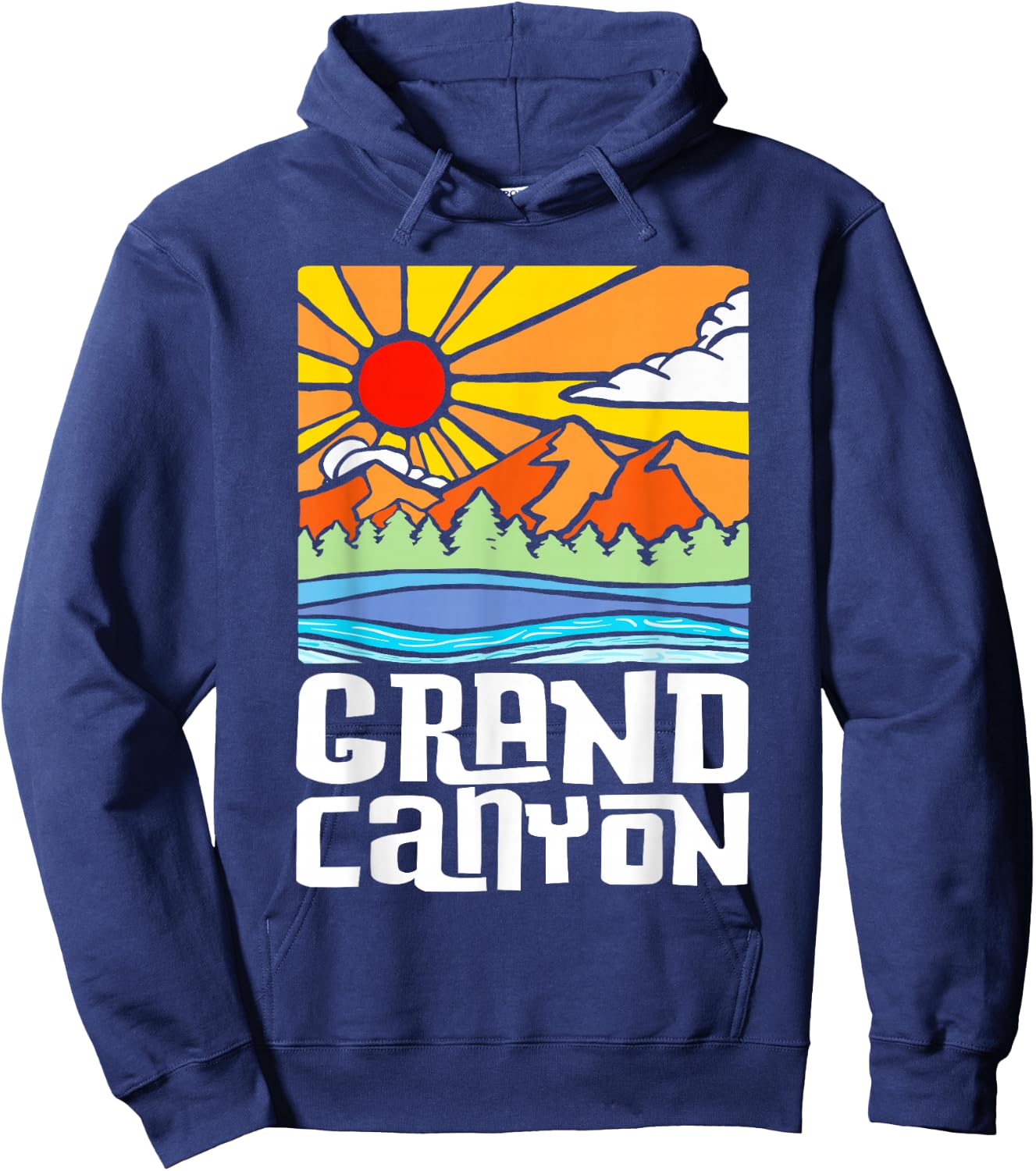 Grand Canyon National Park Artistic Nature & Mountains Hoodie - Hoodie | Navy