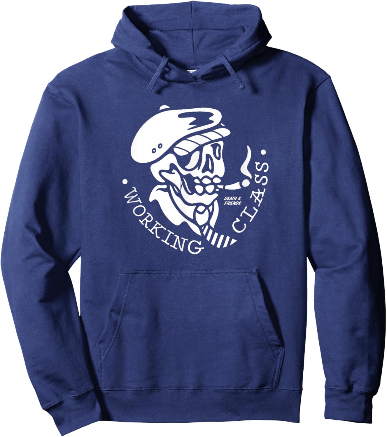 Punks & Skins Ltd Working Class - Men's Music - Black - Small - - Short Sleeve - Classic Fit - Letter Print Hoodie - Hoodie | Navy