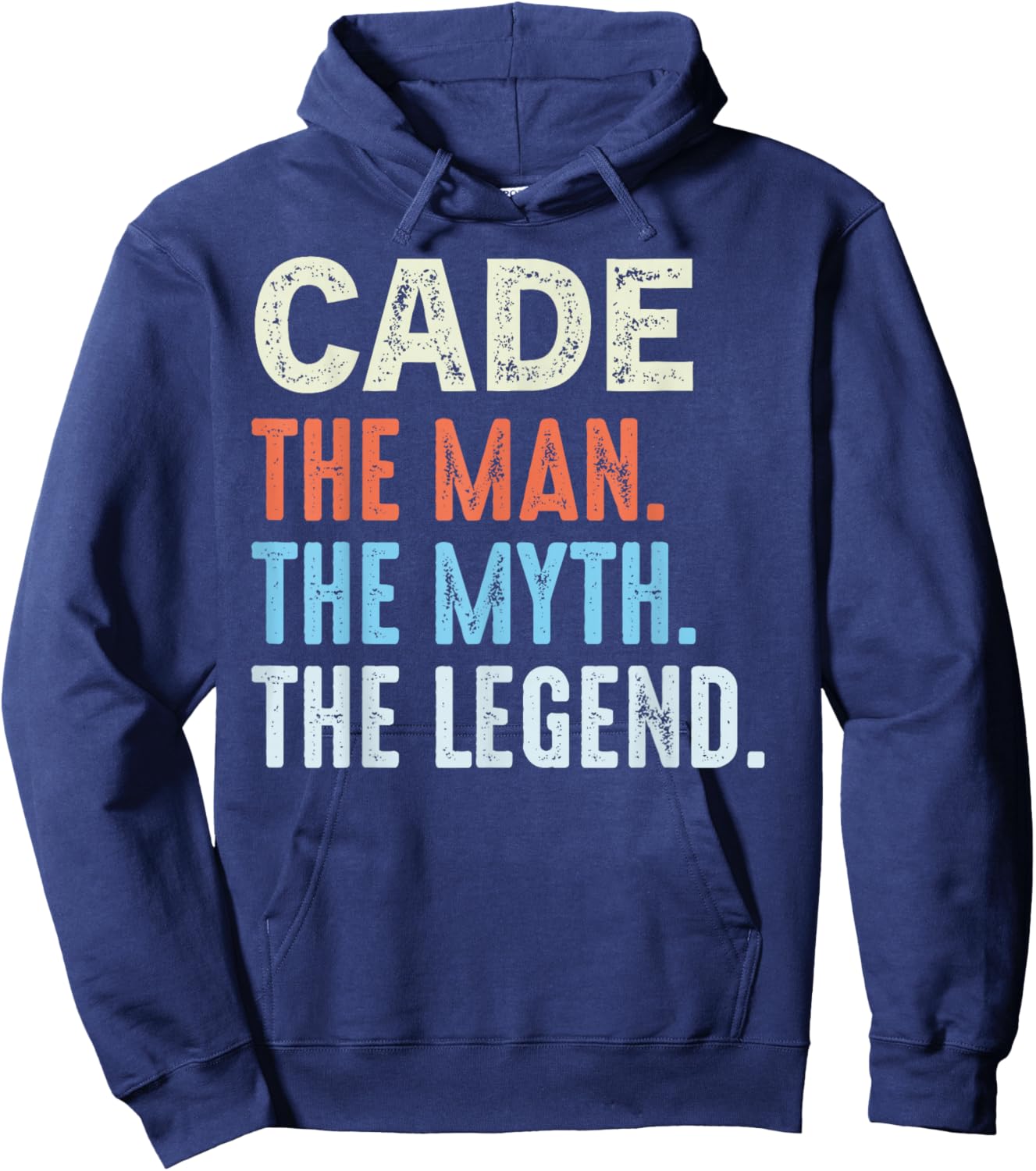 CADE The Legend Name Personalized Cute Idea Men Vintage CADE Hoodie - Hoodie | Navy