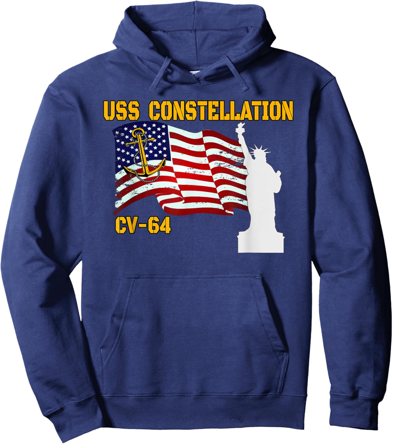Aircraft Carrier USS Constellation Veterans Father Grandpa Hoodie - Hoodie | Navy