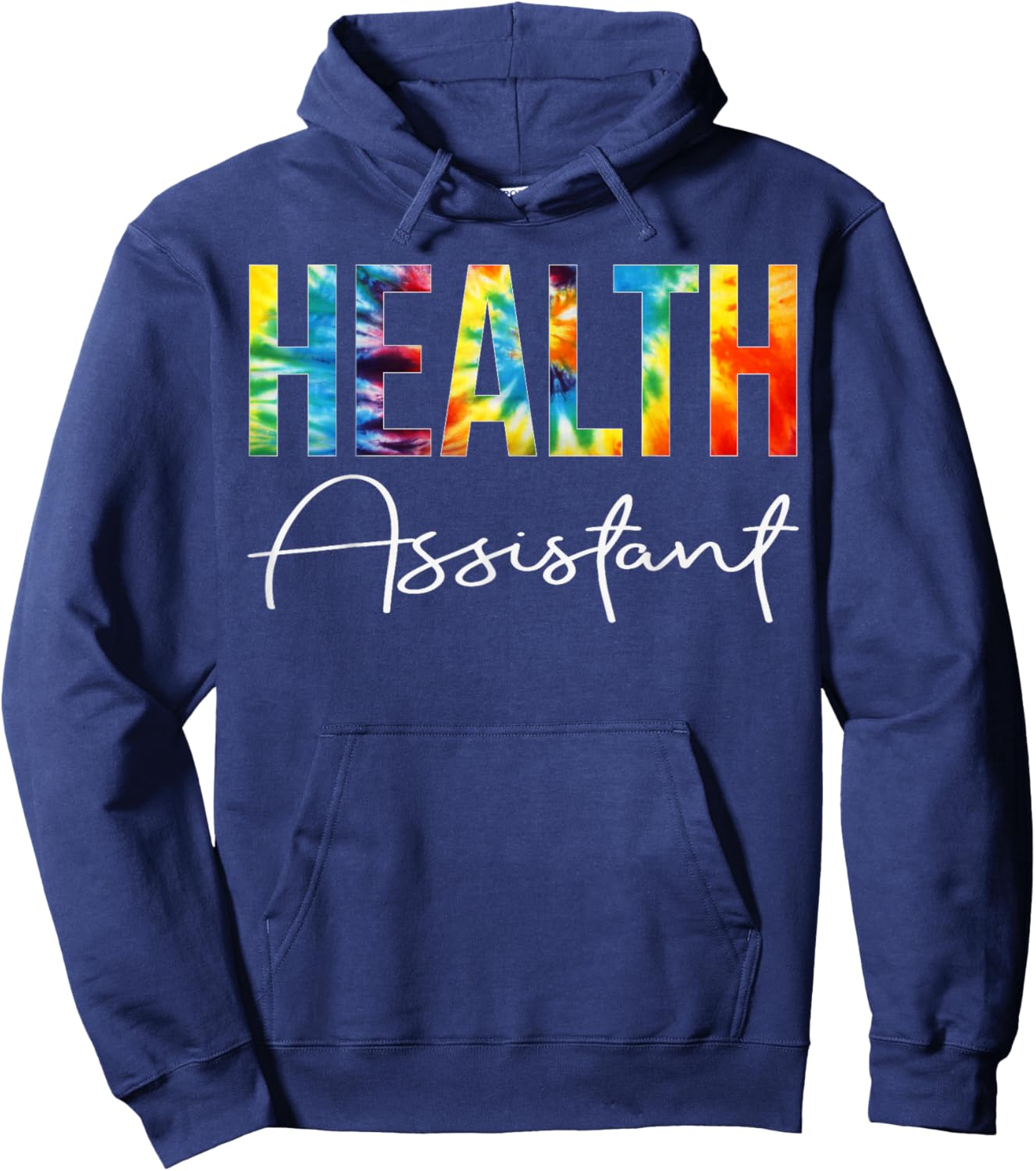 Health Assistant Tie Dye Back to School For Work Hoodie - Hoodie | Navy