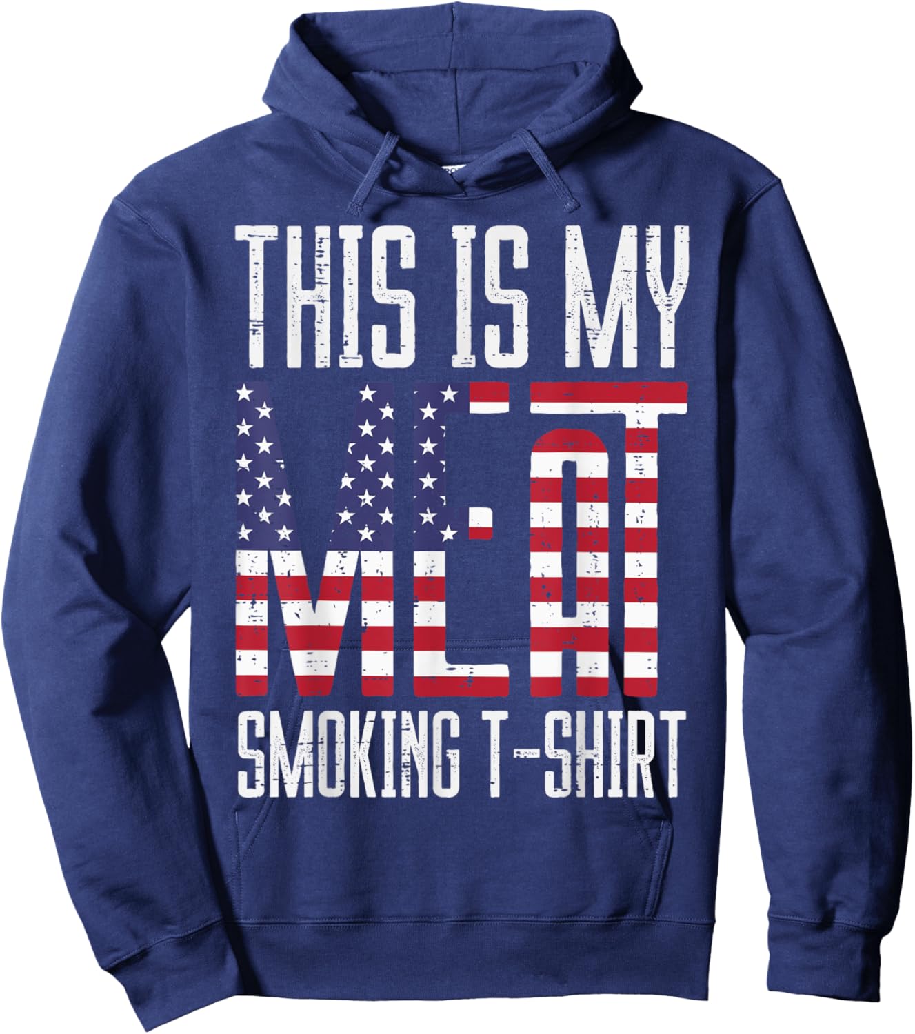 My Meat Grill Shirt US Flag Bbq Barbecue Patriot Men Women Hoodie - Hoodie | Navy