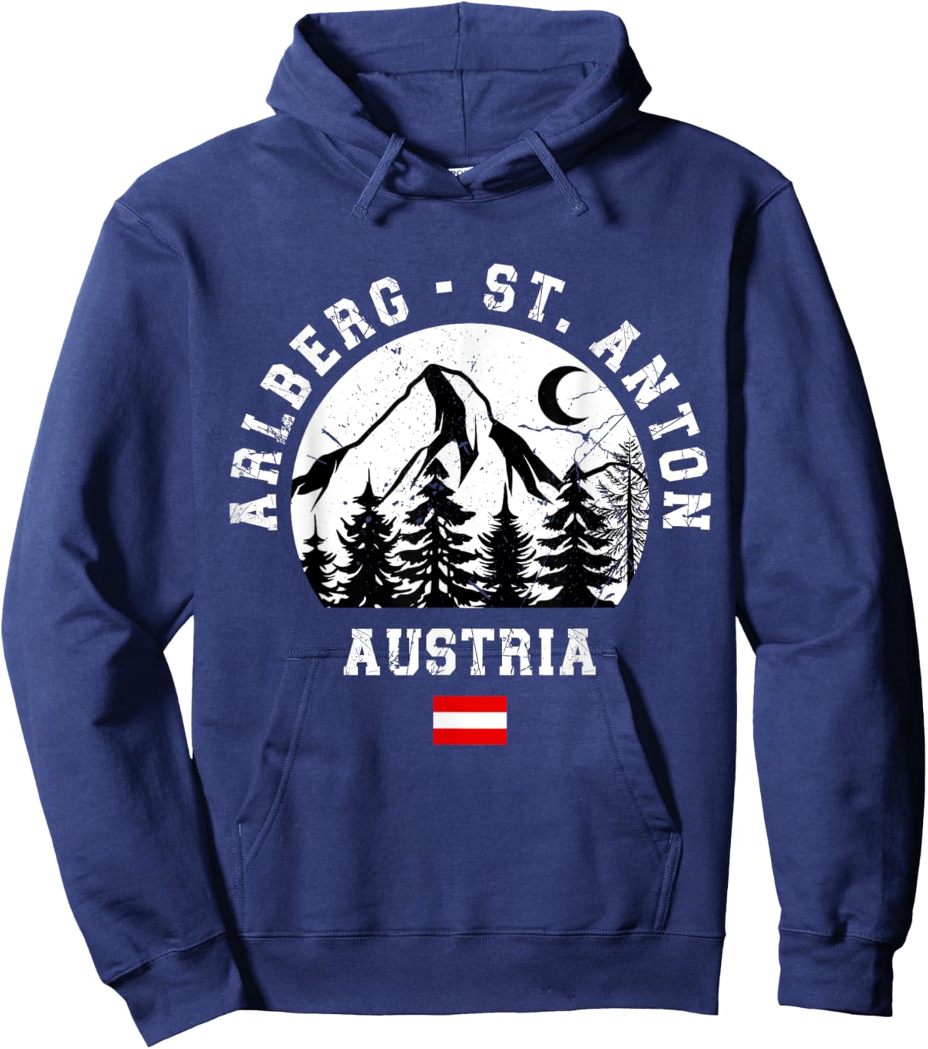 Arlberg St. Anton Austria Alps Ski Resort Alpine Austrian Hoodie - Hoodie | Navy