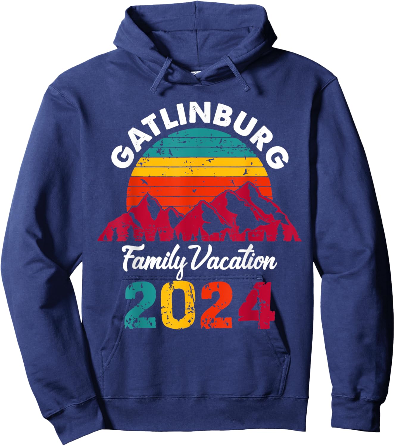 Tennessee Smoky Mountains Family Vacation 2024 Gatlinburg Hoodie - Hoodie | Navy