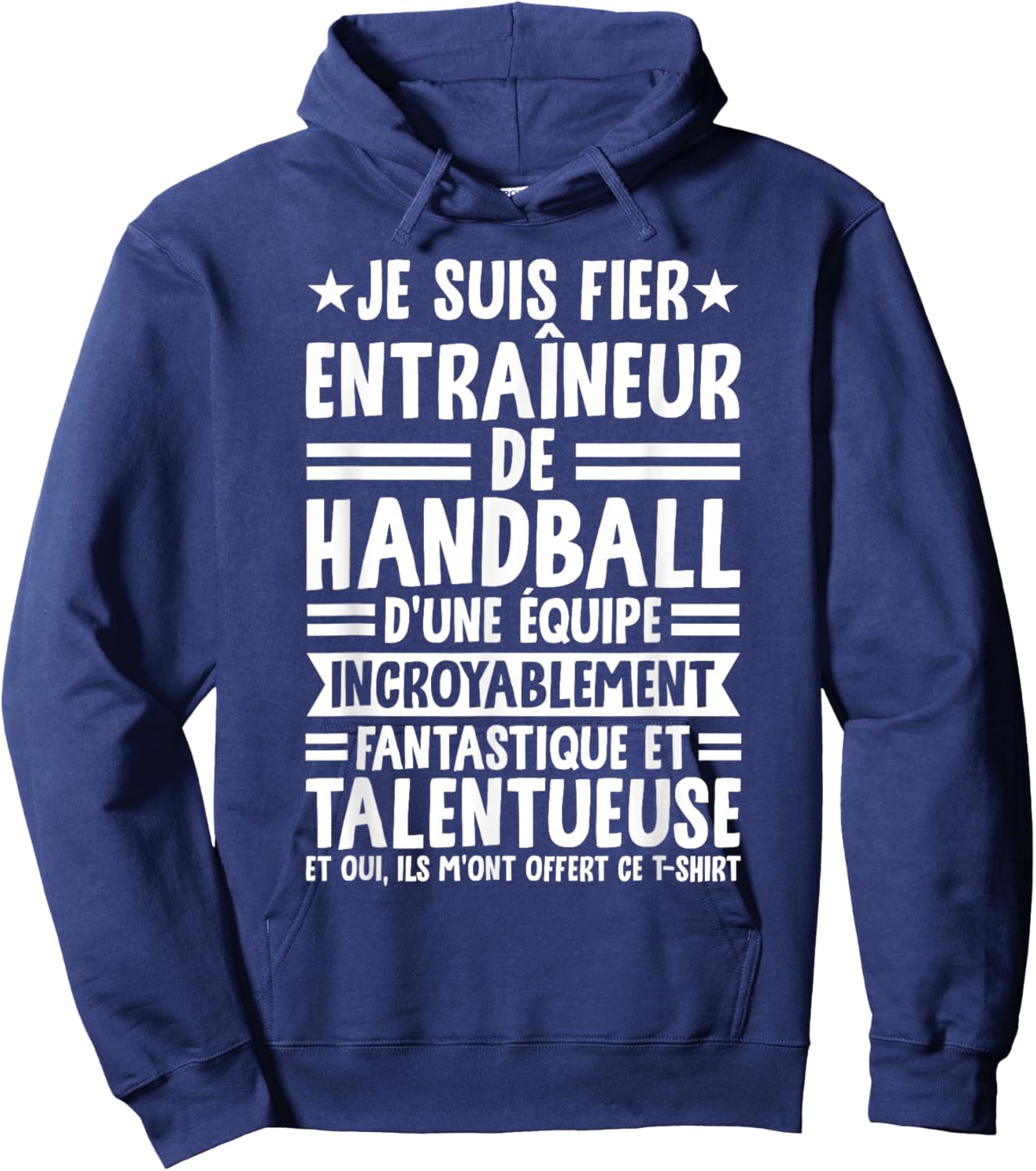 Funny Coach I Am Proud Handball Trainer Hoodie - Hoodie | Navy