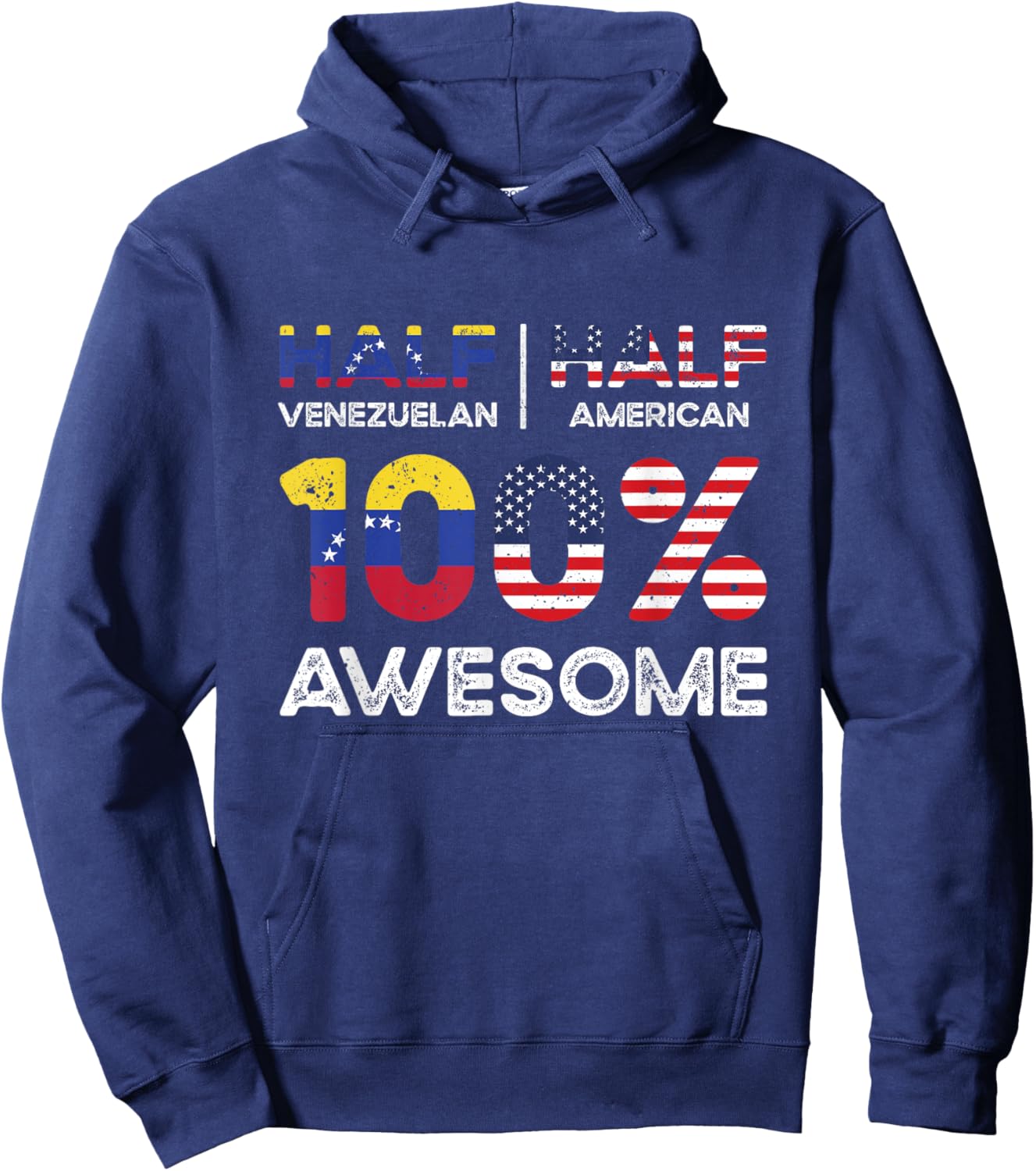 Venezuelan American Patriot USA Grown Venezuela US Flag Hoodie - Hoodie | Navy
