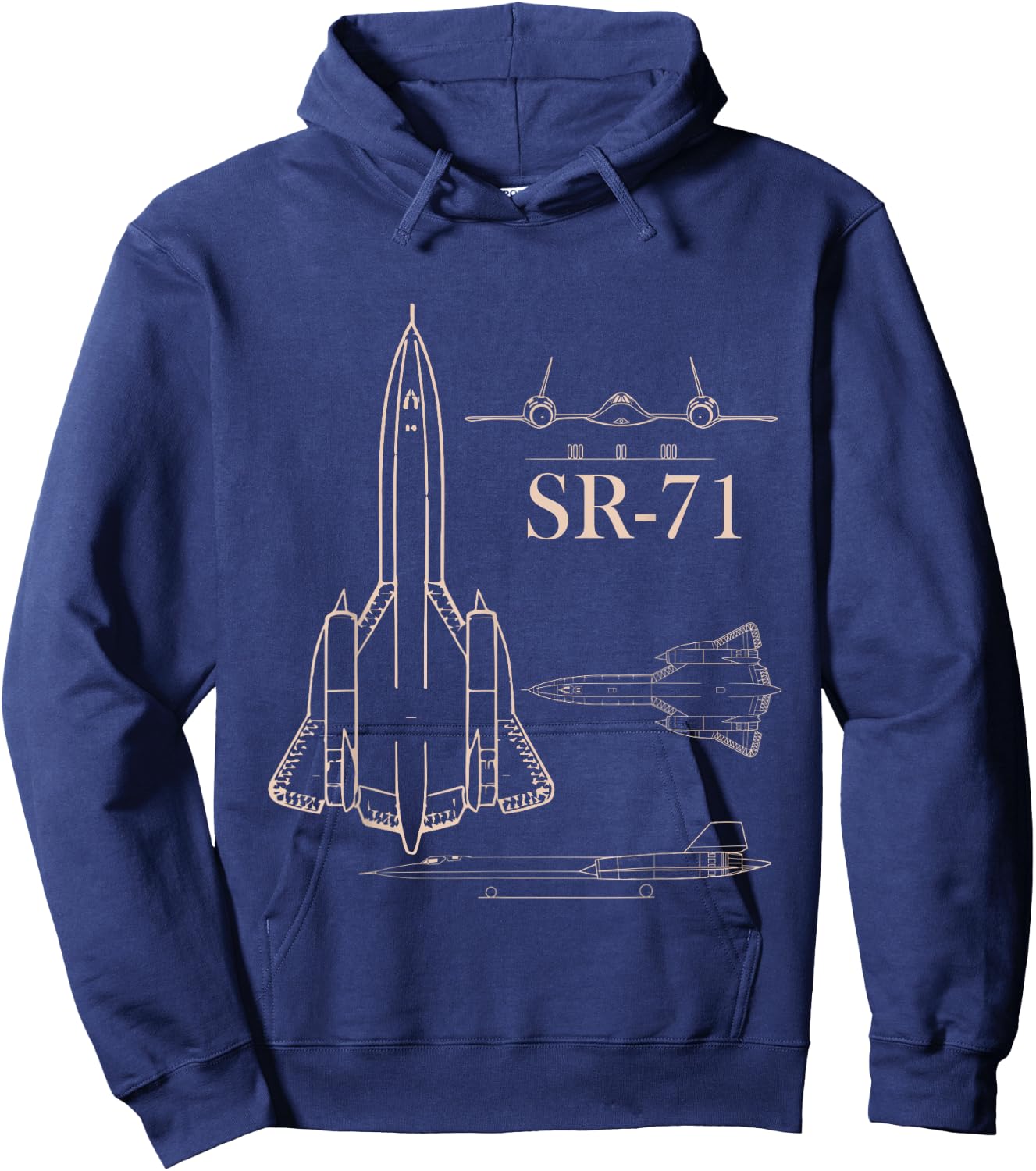 Military Jet SR-71 Blackbird Pilot Airman Hoodie - Hoodie | Navy