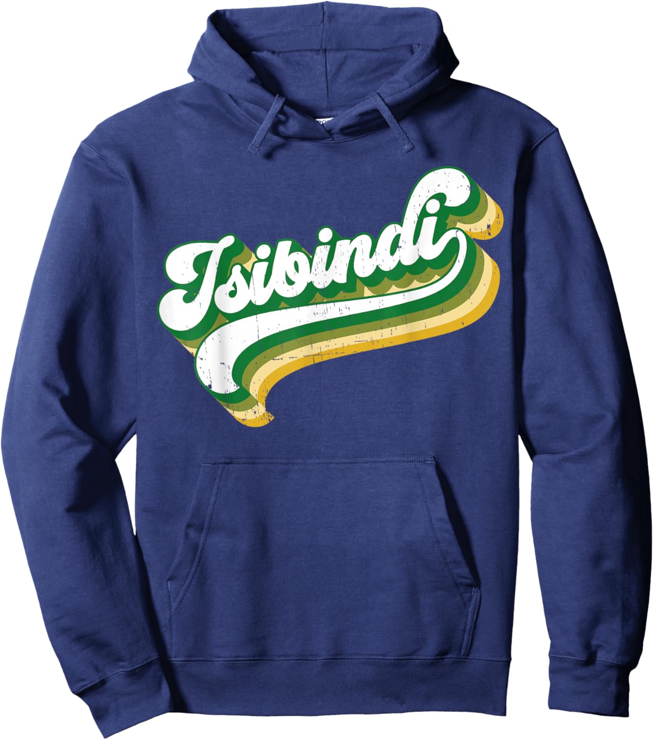 Isibindi - Colorful Groovy Retro Style School Spirit Wear Hoodie - Hoodie | Navy