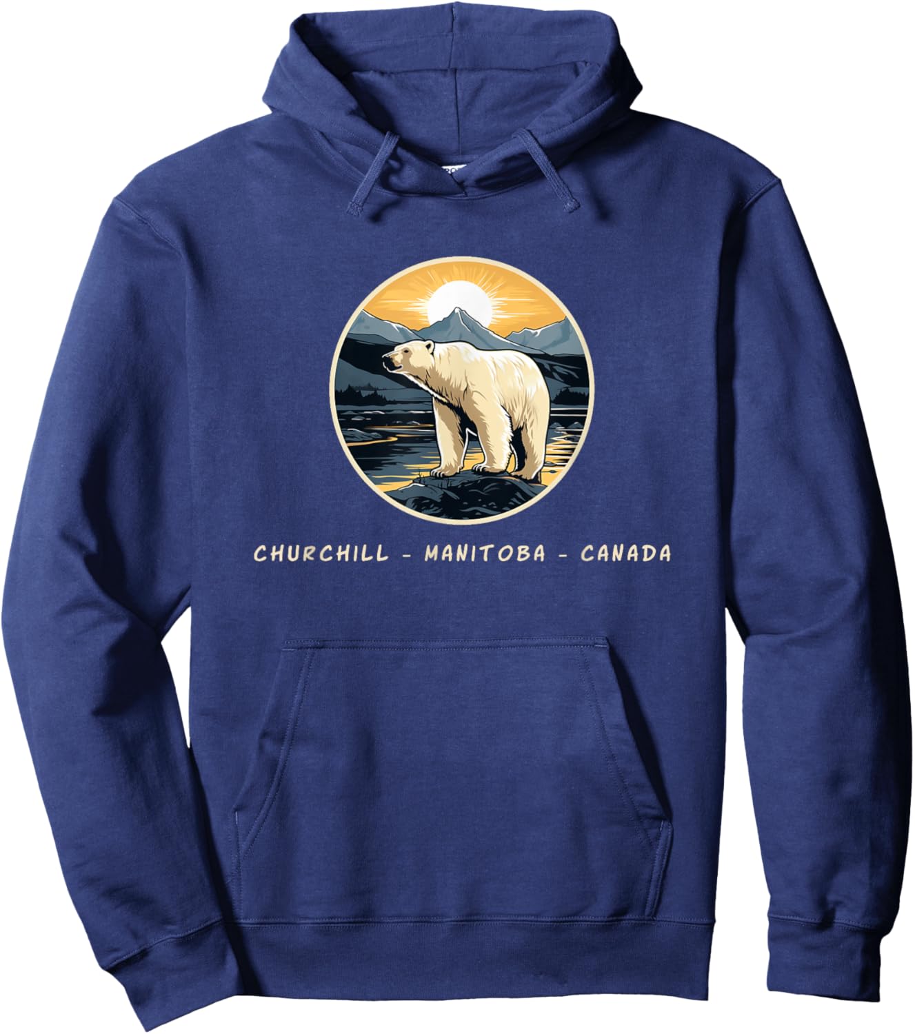 Churchill Manitoba Canada Polar Bear Arctic Hoodie - Hoodie | Navy