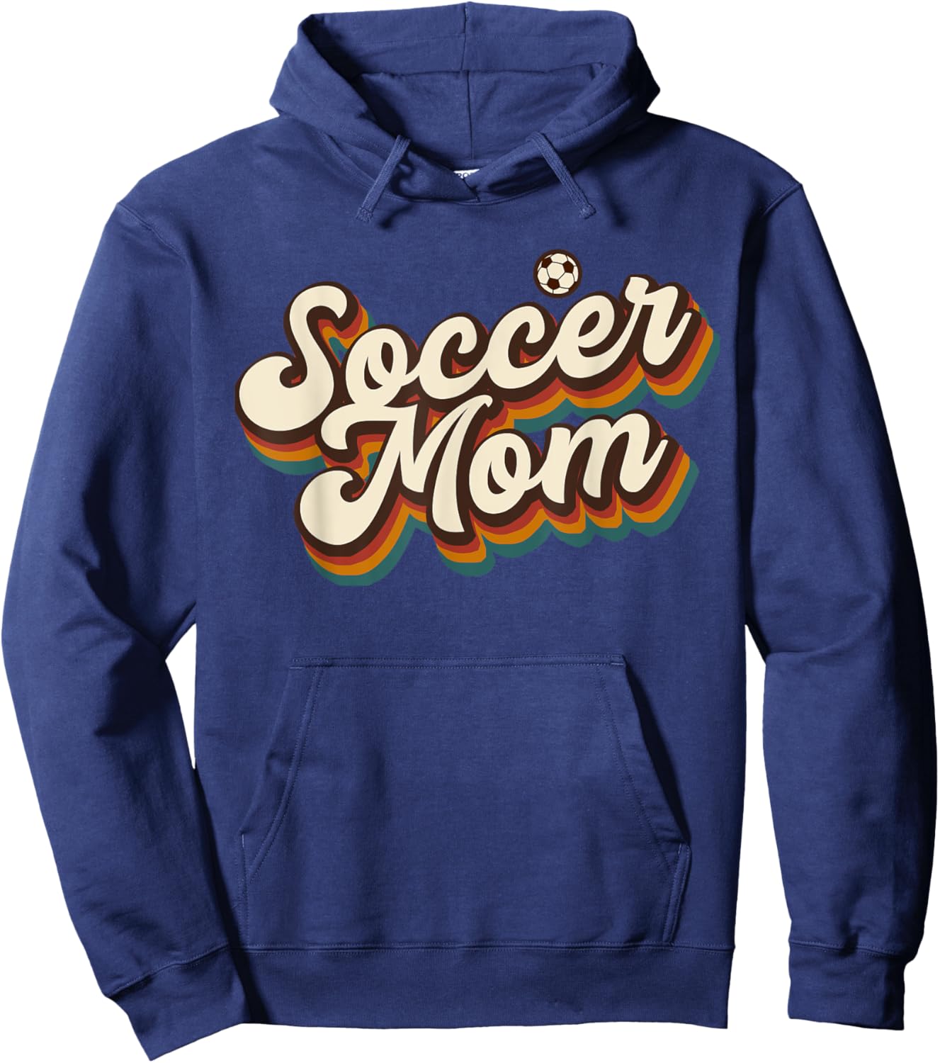 Retro Soccer Mom Graphic - Soccer Mom Hoodie - Hoodie | Navy