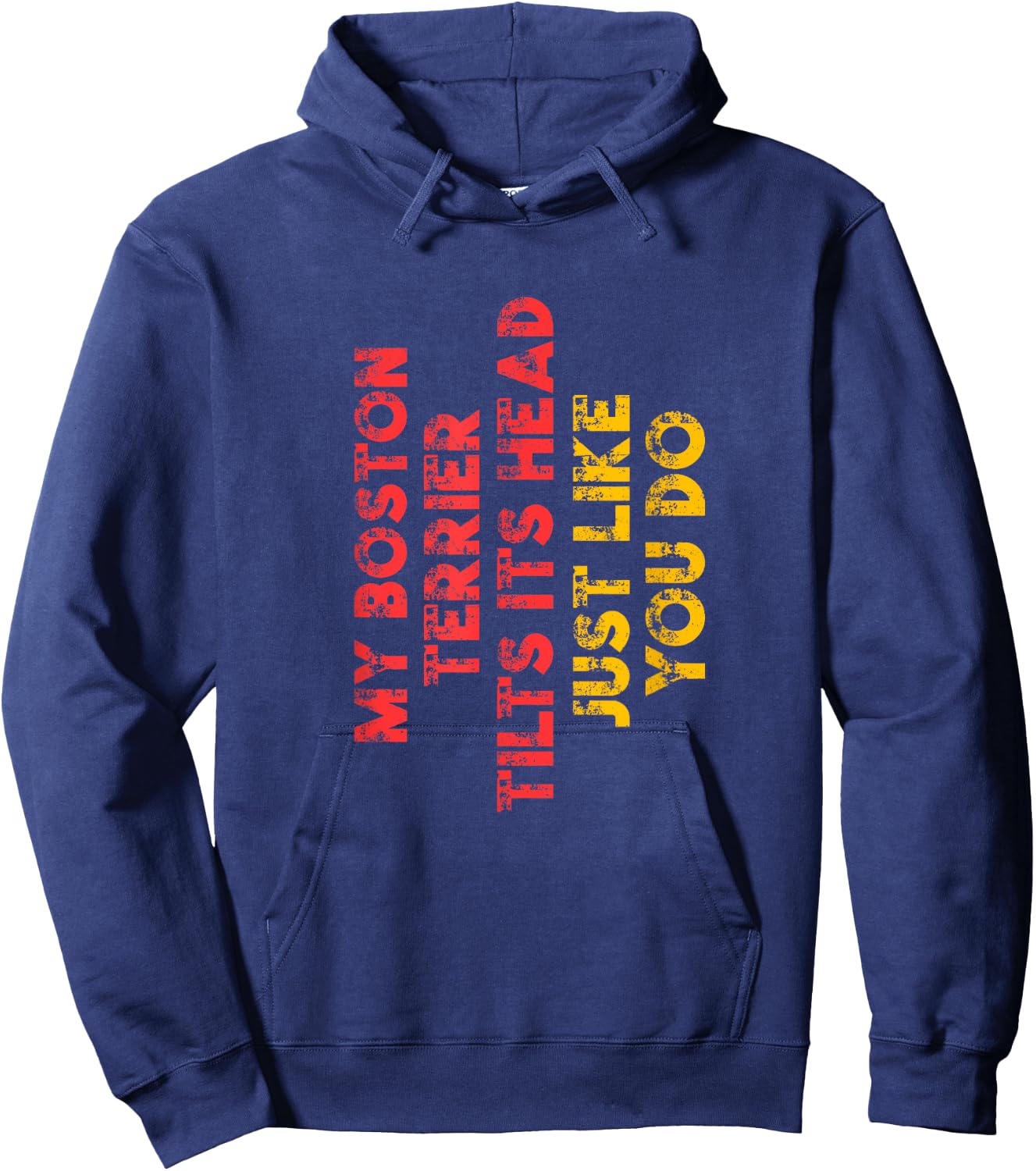 Boston Terrier Mom Dad Funny Dog Lover Owner Gift Women Men Hoodie - Hoodie | Navy