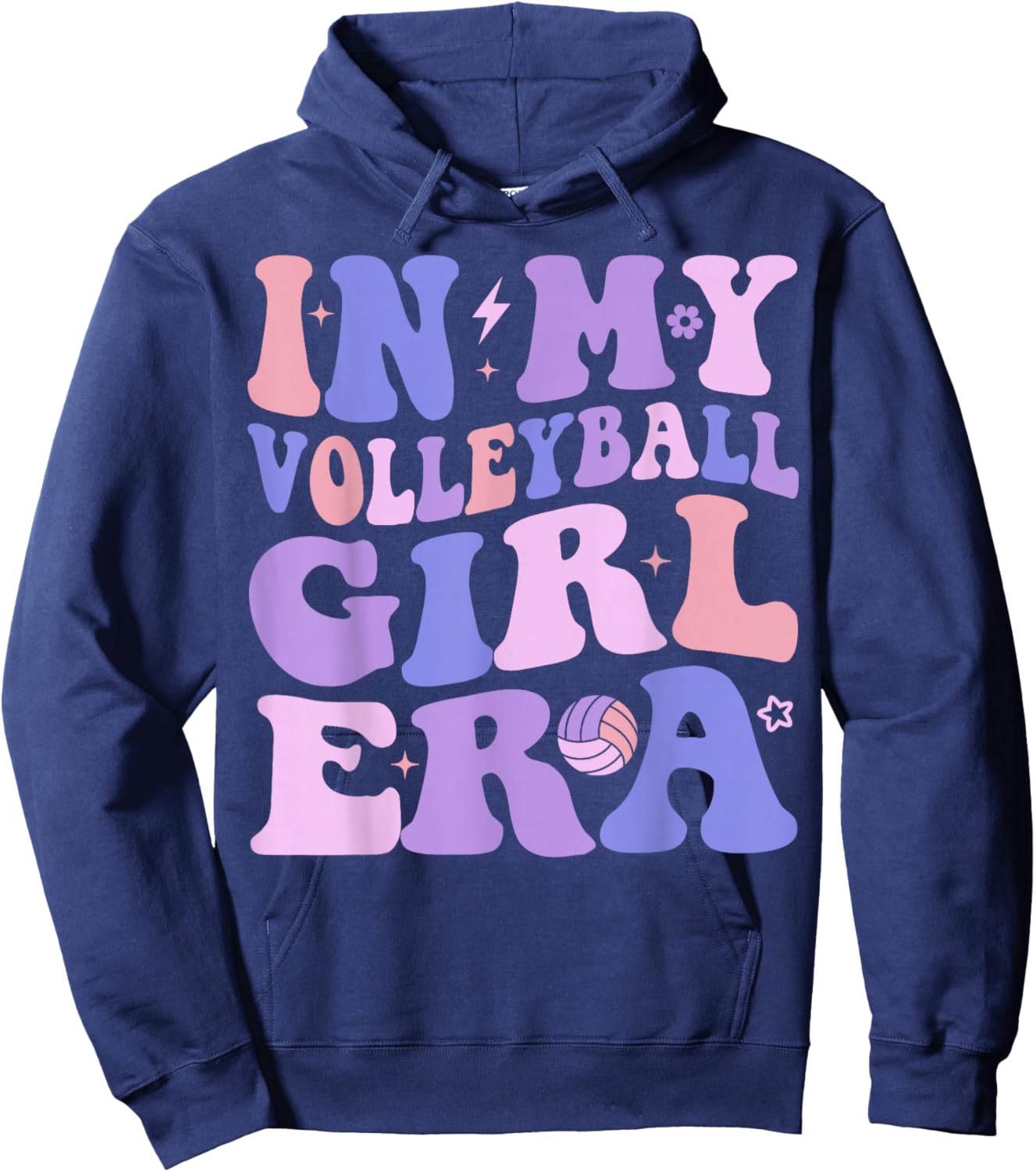 In My Volleyball Girl Era Cute Volleyball Lover Coach Sports Hoodie - Hoodie | Navy