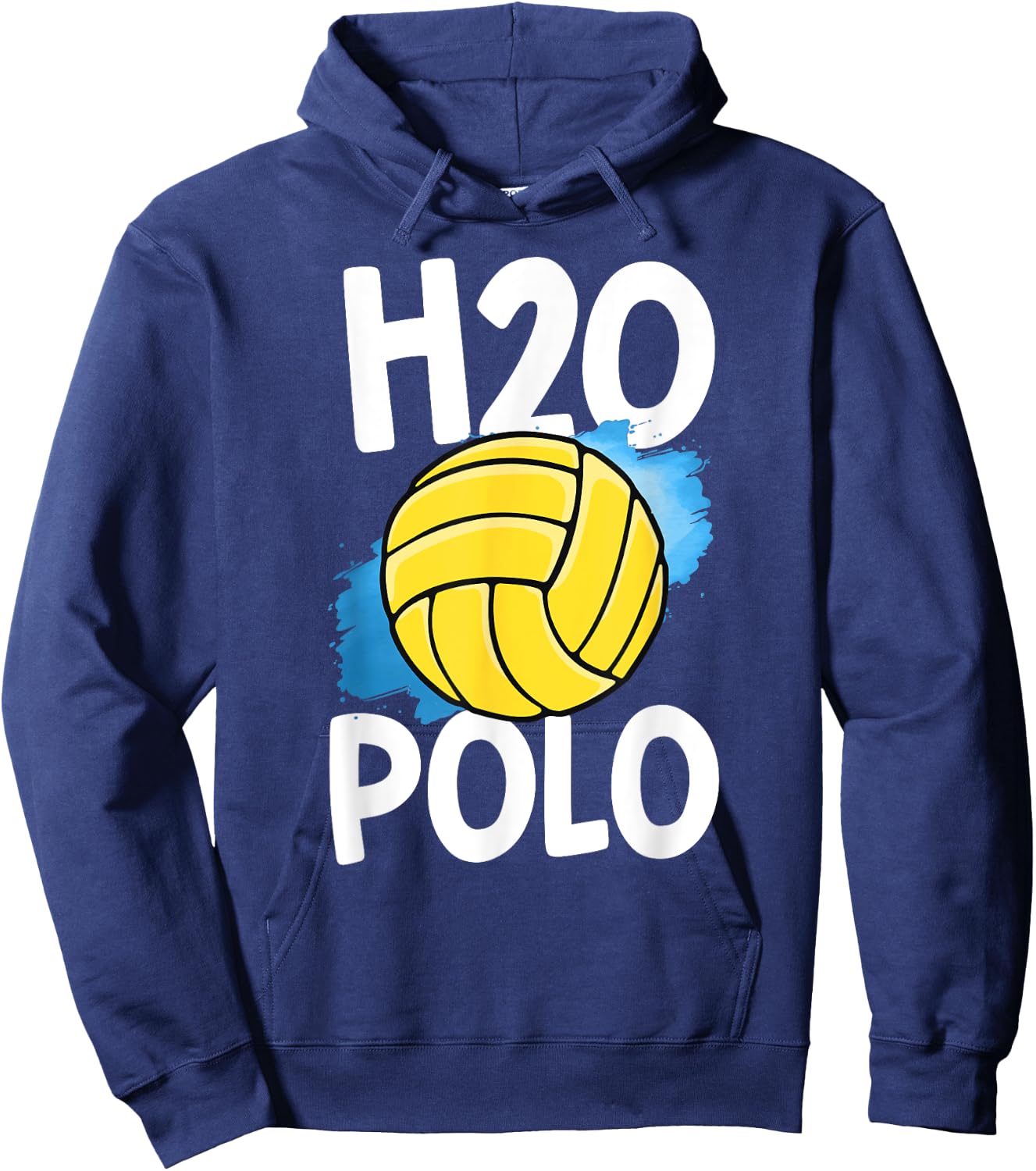 H2O Polo Water Polo Shirt Funny Player Ball Swim Men Boys Hoodie - Hoodie | Navy