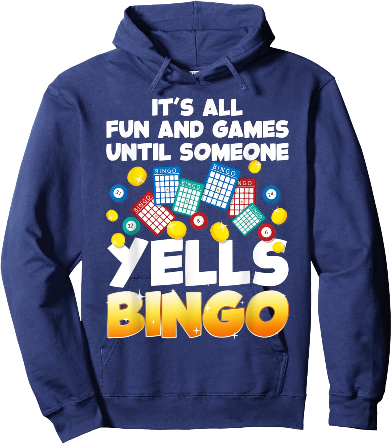 Best Bingo Novelty Women Bingo Lover Bingo Player Hoodie - Hoodie | Navy