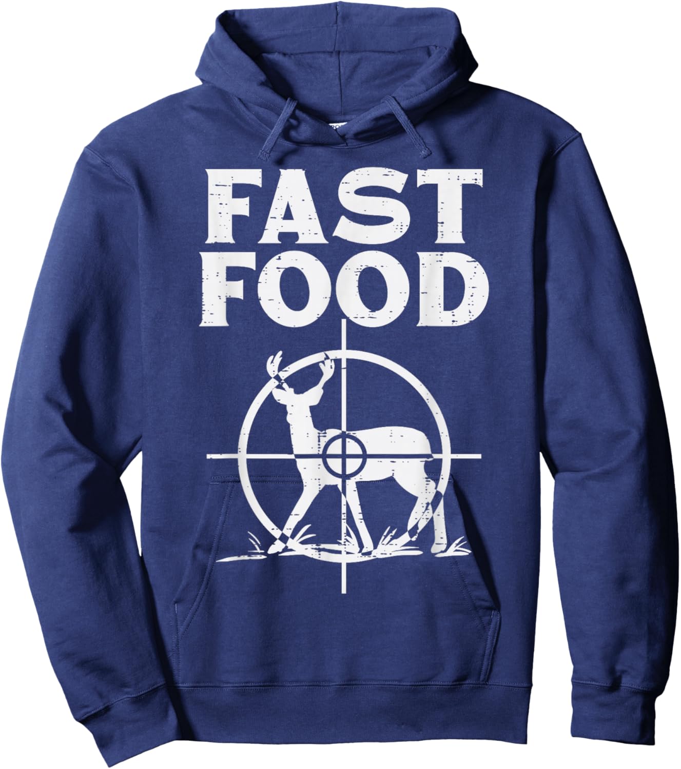 Fast Food Deer Target Funny Shooting Bow Hunting Hunt Dad Hoodie - Hoodie | Navy
