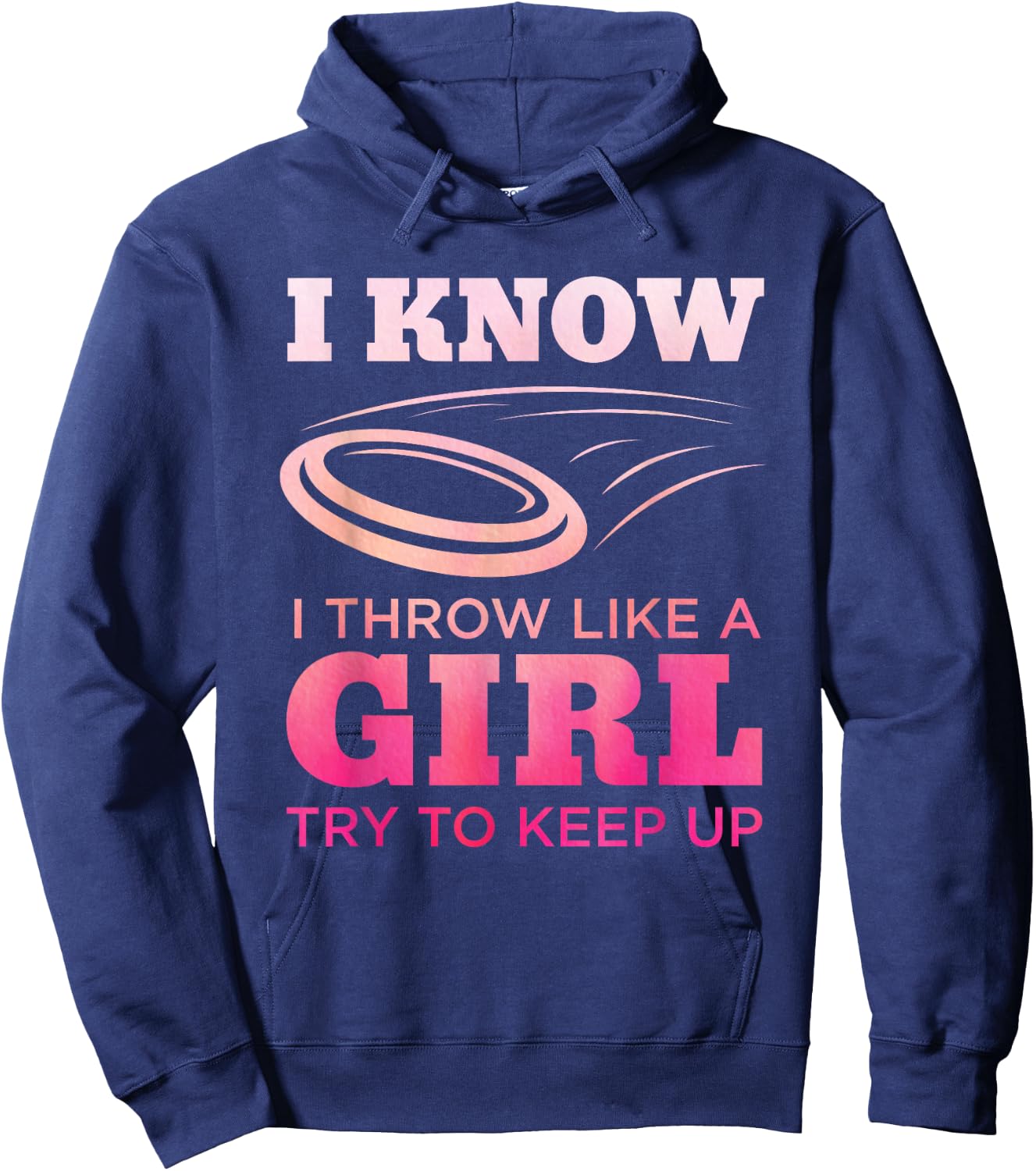 Disc Golf Girl Funny Disc Golfing Lover Player Gift Hoodie - Hoodie | Navy