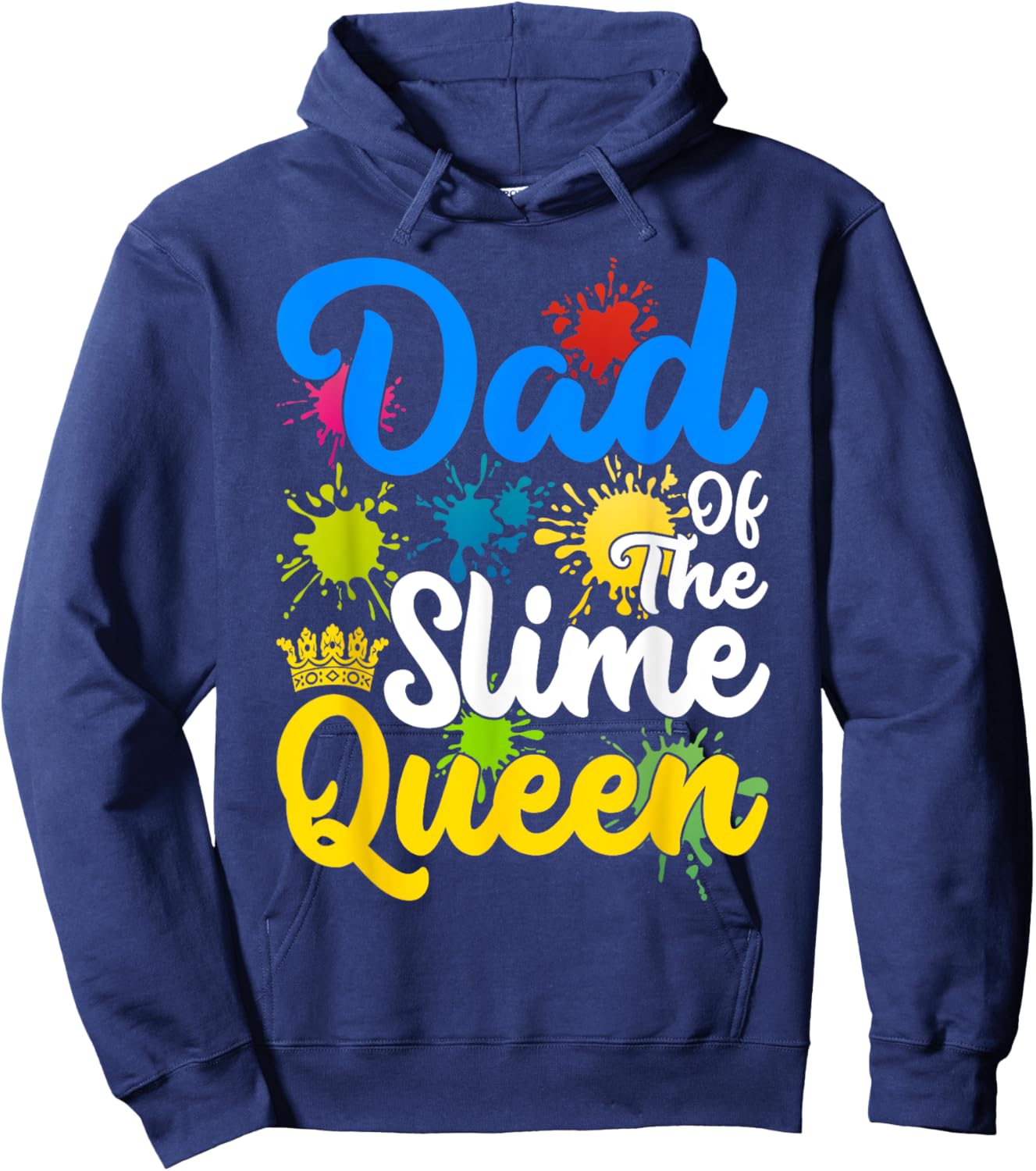 Dad And Mom Of The Slime Queen Birthday Party Family Hoodie - Hoodie | Navy