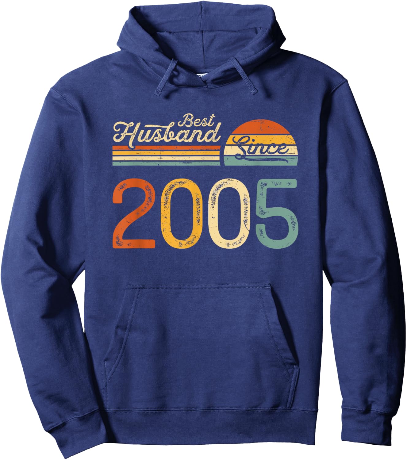 20th wedding anniversary 20 years - Best Husband Since 2005 Hoodie - Hoodie | Navy