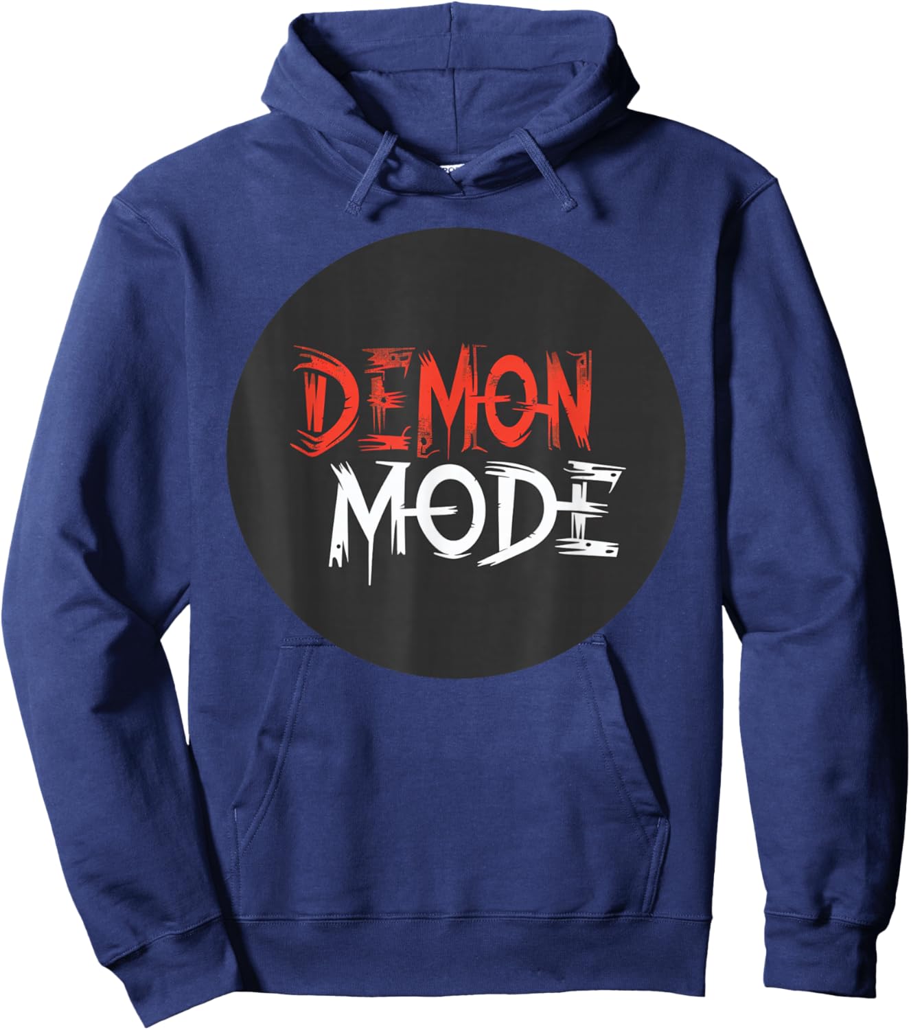 Funny Demon Mode Logo Hoodie - Hoodie | Navy