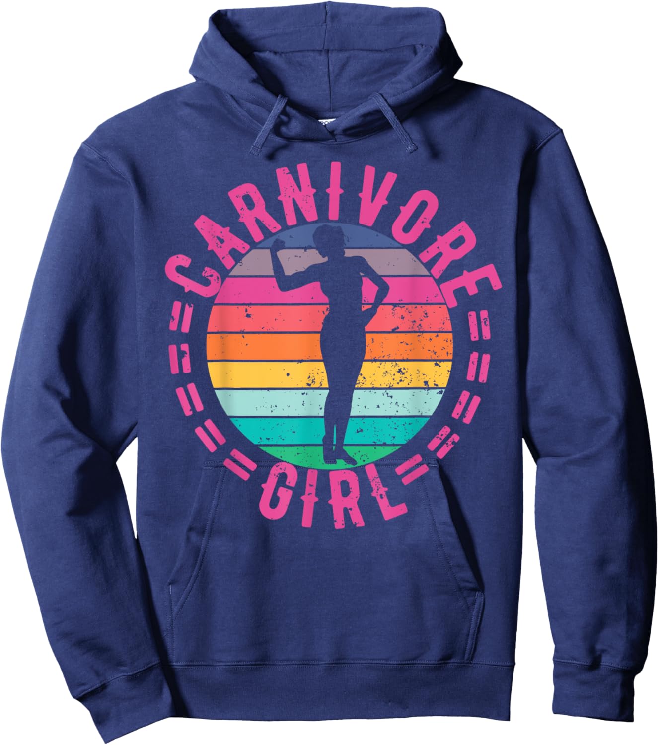 Carnivore Girl Meat Eater Steak Lover Cute Fit Cowgirl Woman Hoodie - Hoodie | Navy