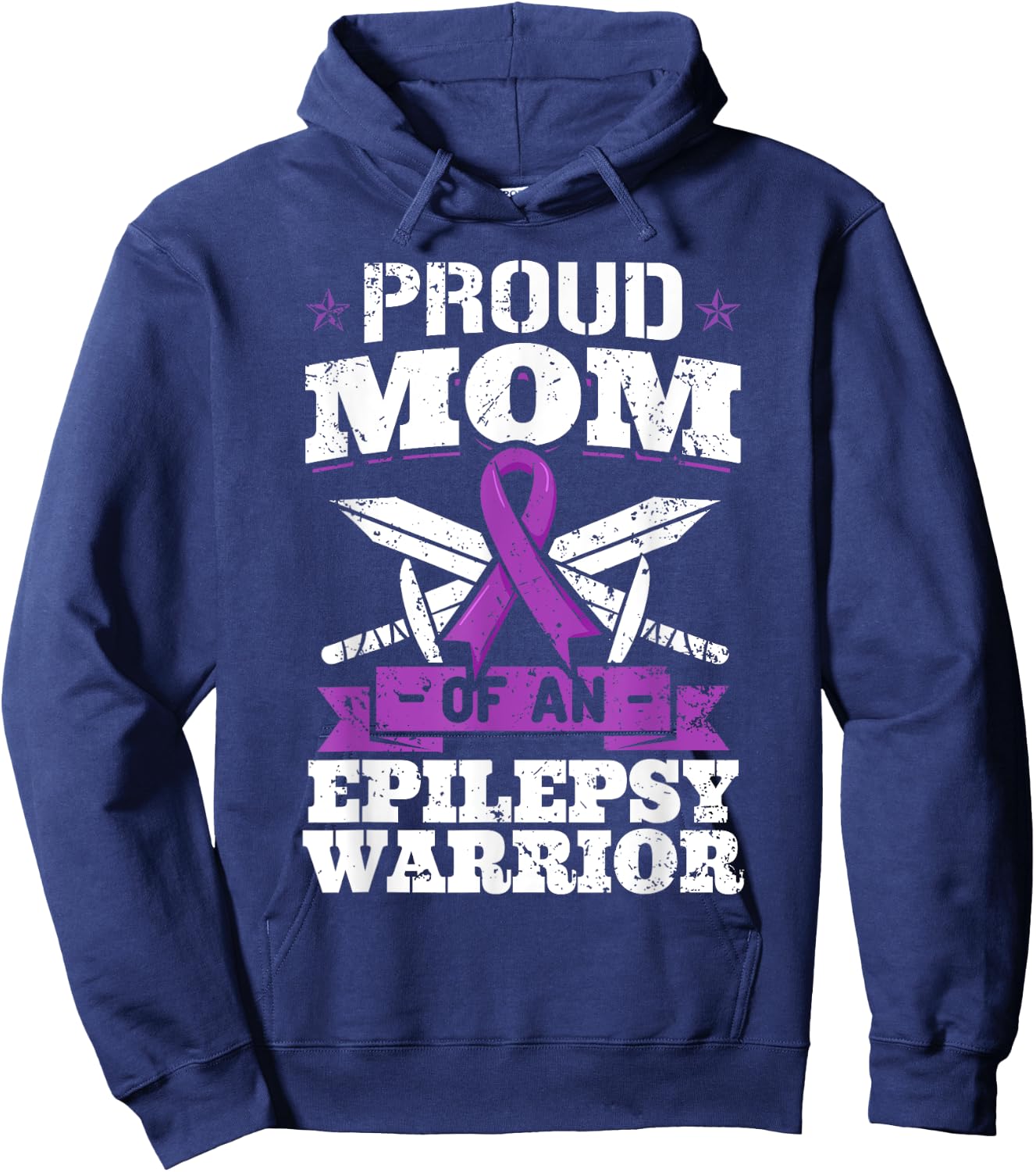 Epilepsy Warrior Mom Epileptic Seizure Disorder Advocate Hoodie - Hoodie | Navy