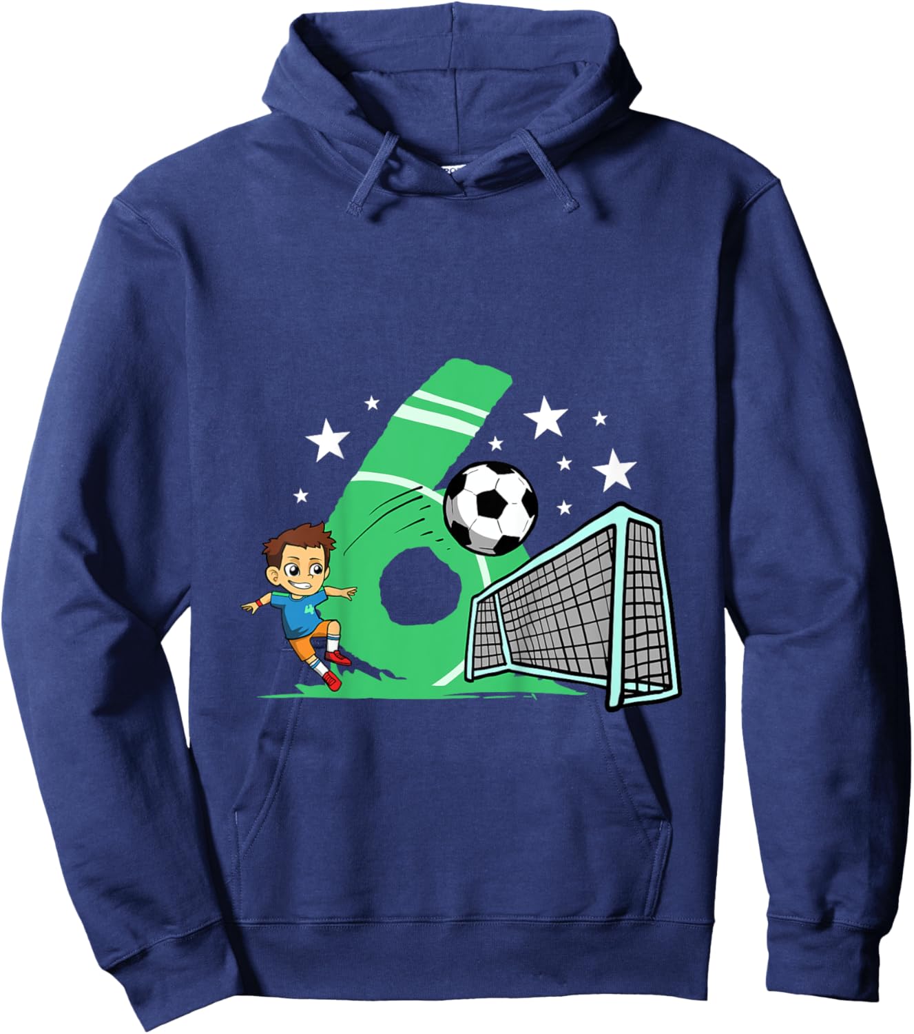 6th Birthday Football Shirt Gift 6 Years Football Player Hoodie - Hoodie | Navy