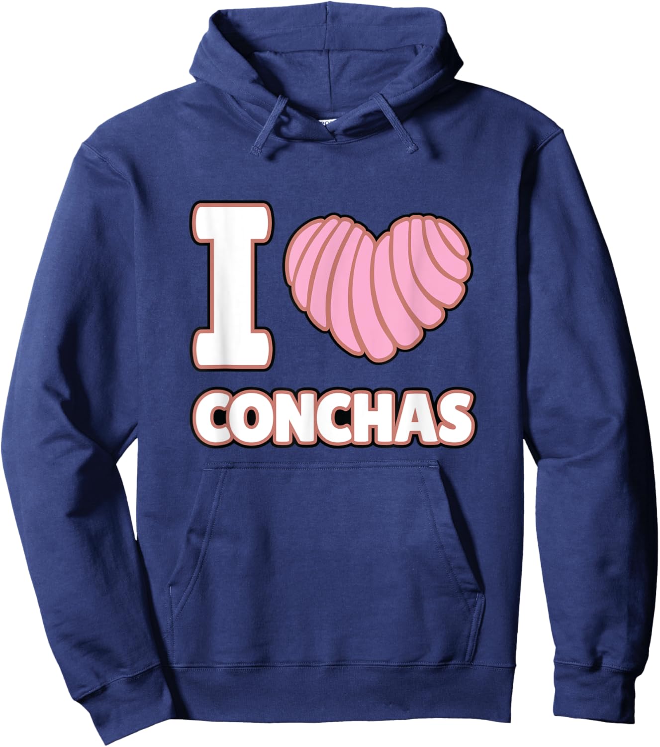 I Love Conchas Mexican Bread Lover Yummy Concha Pan de Dulce Hoodie - Hoodie | Navy