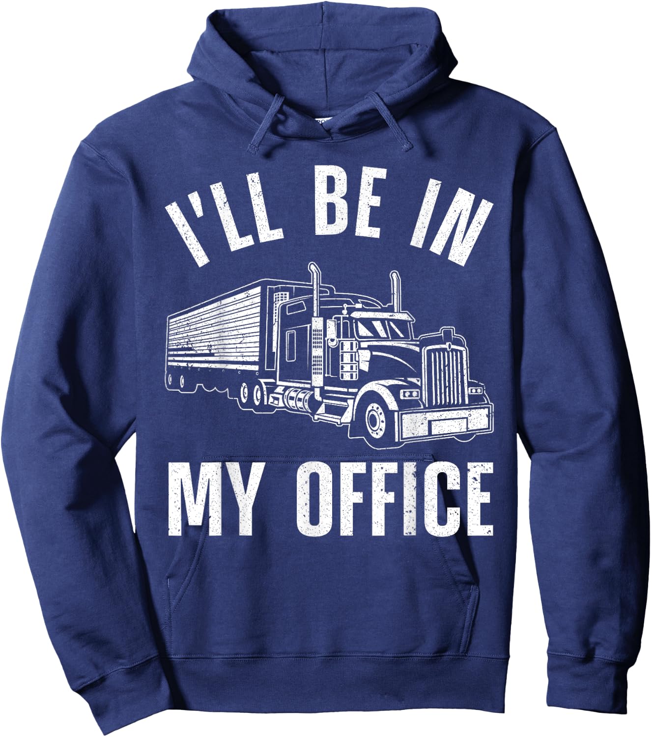 Funny Trucker Art Women Big Rig Trucker Truck Driver Hoodie - Hoodie | Navy