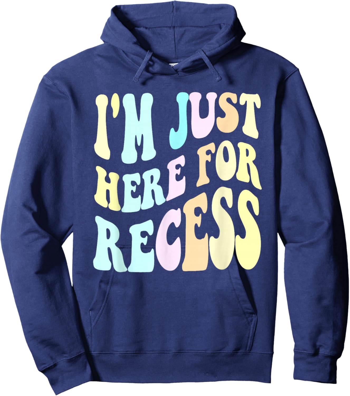 Funny I'M JUST HERE for RECESS Lunch Lady 1st 2nd Grade Hoodie - Hoodie | Navy