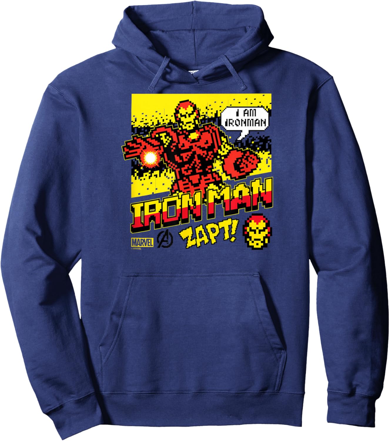 Iron Man - 8-Bit Hoodie - Hoodie | Navy