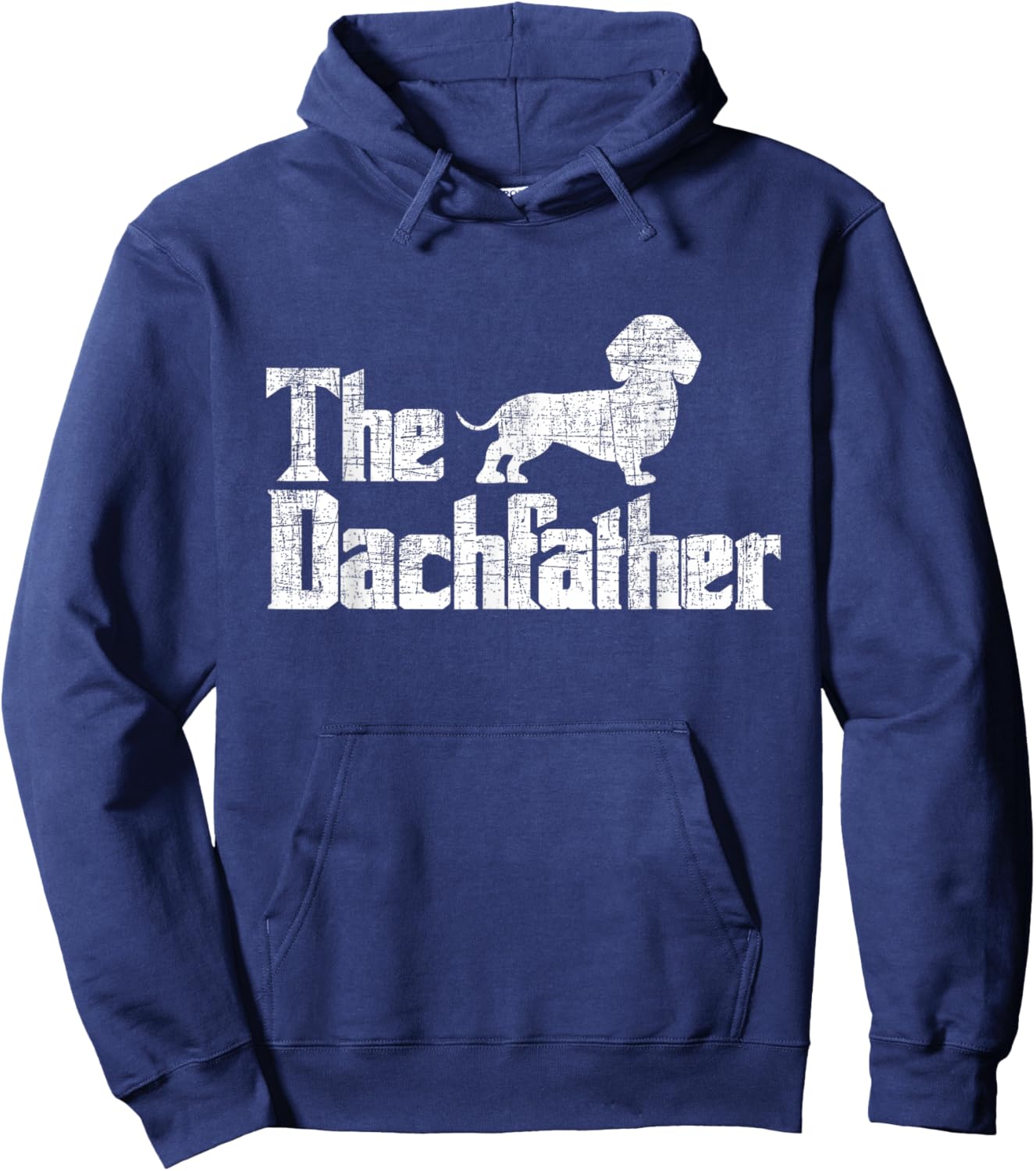 The Dachfather - Dachshund Father's Day Pet Dog Lover Hoodie - Hoodie | Navy