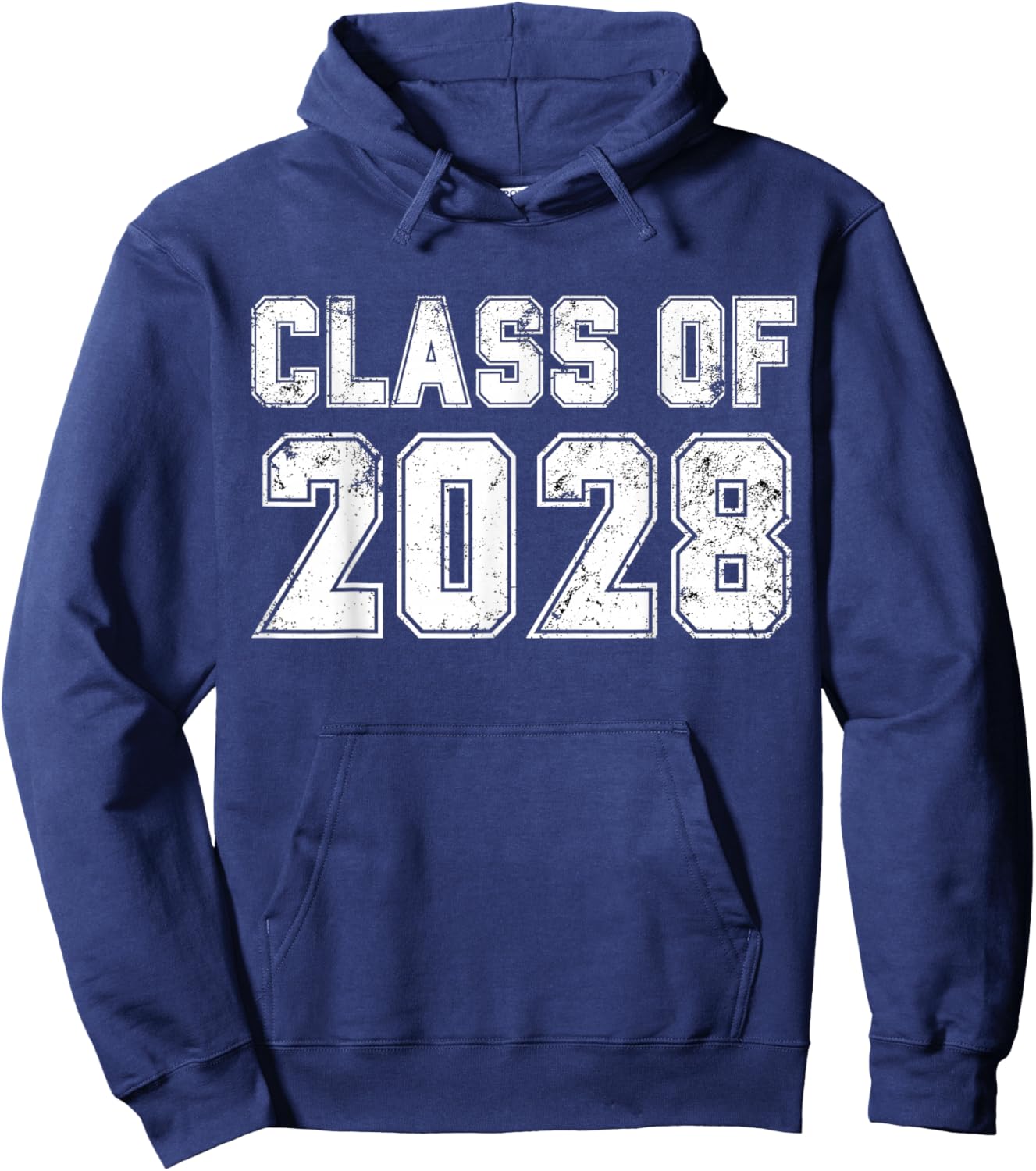 Class of 2028 Vintage Freshman Class 2028 Senior Graduation Hoodie - Hoodie | Navy