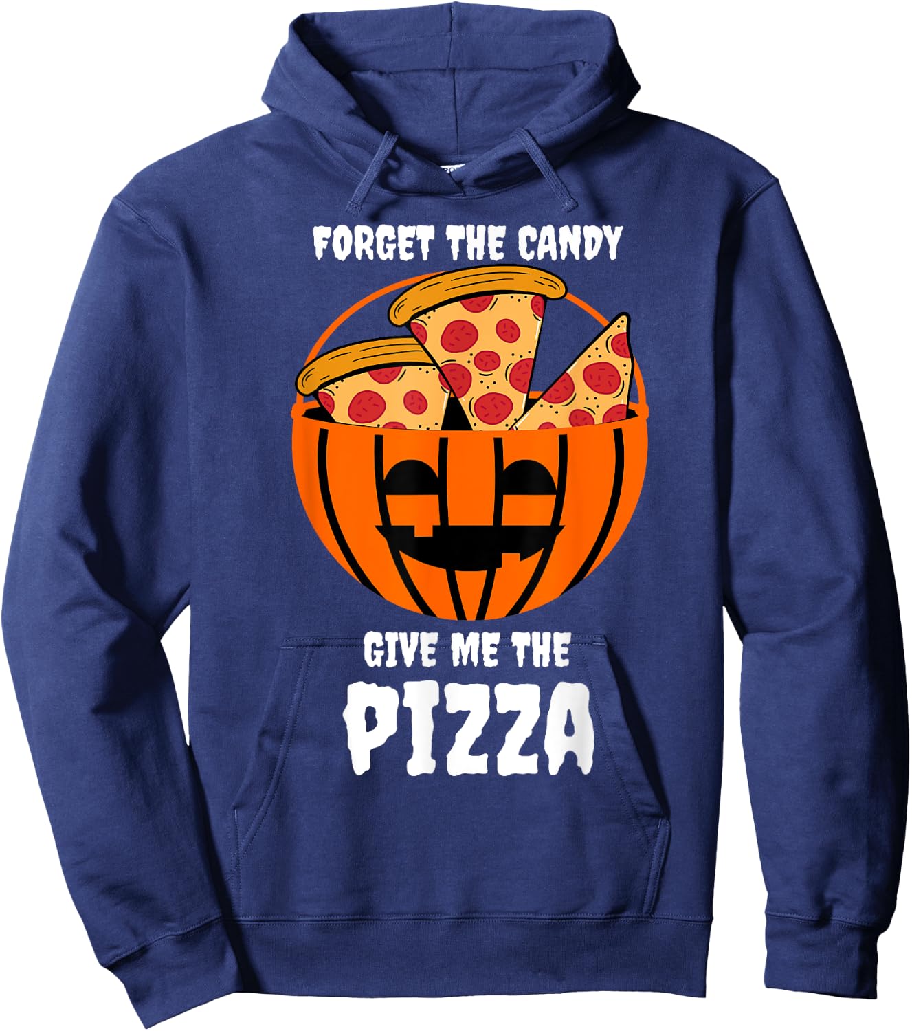 Pizza Pumpkin Jackolantern Costume Easy Halloween Gifts Hoodie - Hoodie | Navy