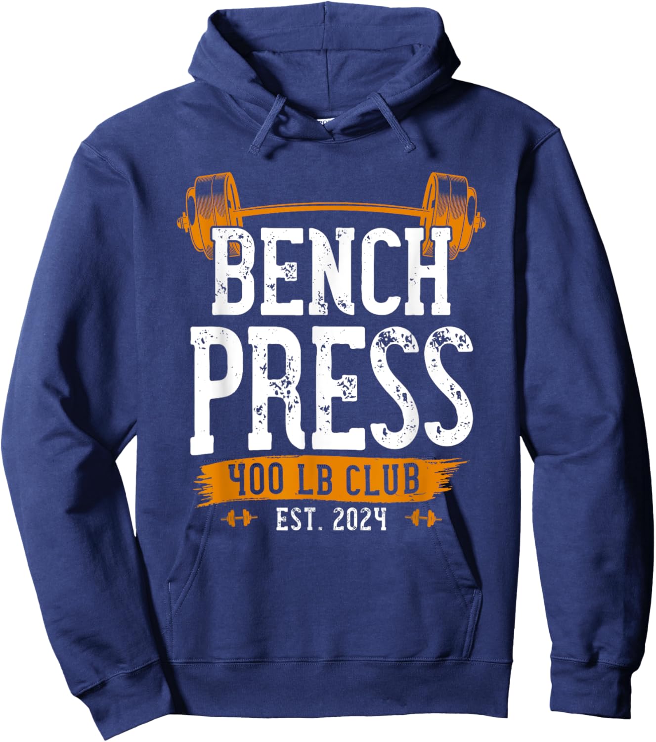 400 Pound Bench Press Club Benchpress Gym Workout Hoodie - Hoodie | Navy