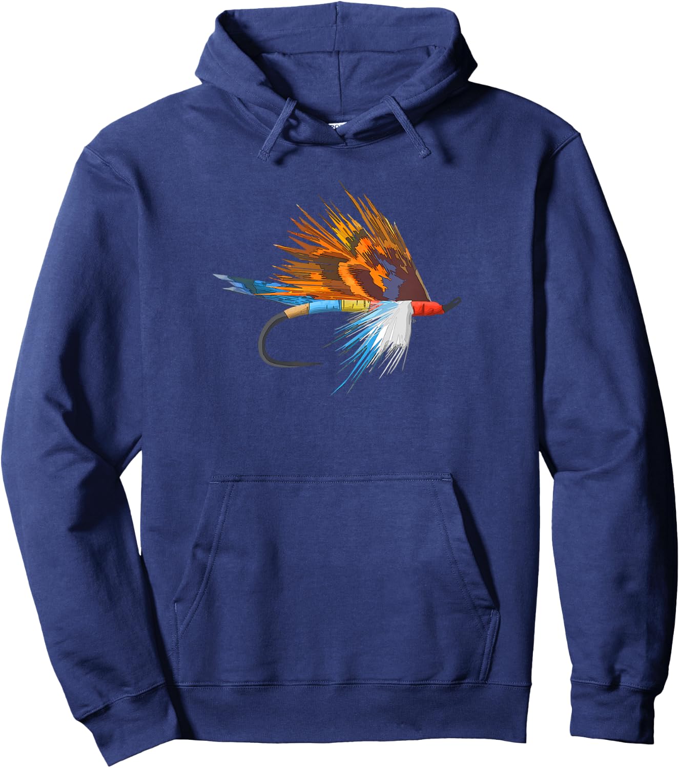 Fly Fishing Trout Fly Tie Art Fisherman Fly Fish Hook Art Hoodie - Hoodie | Navy