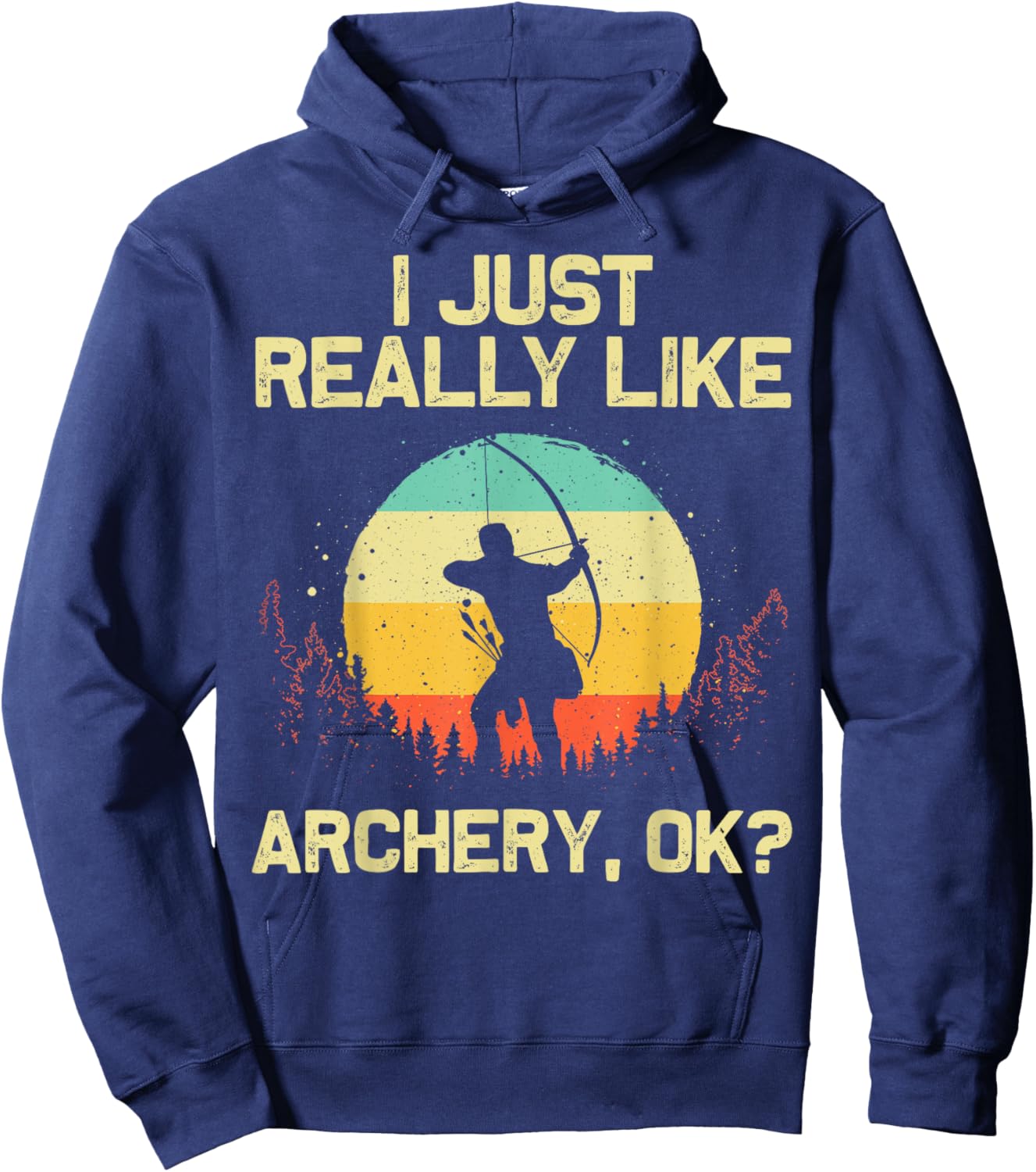 Cool Archery Women Bowhunter Archer Arrow Bow Hunter Hoodie - Hoodie | Navy