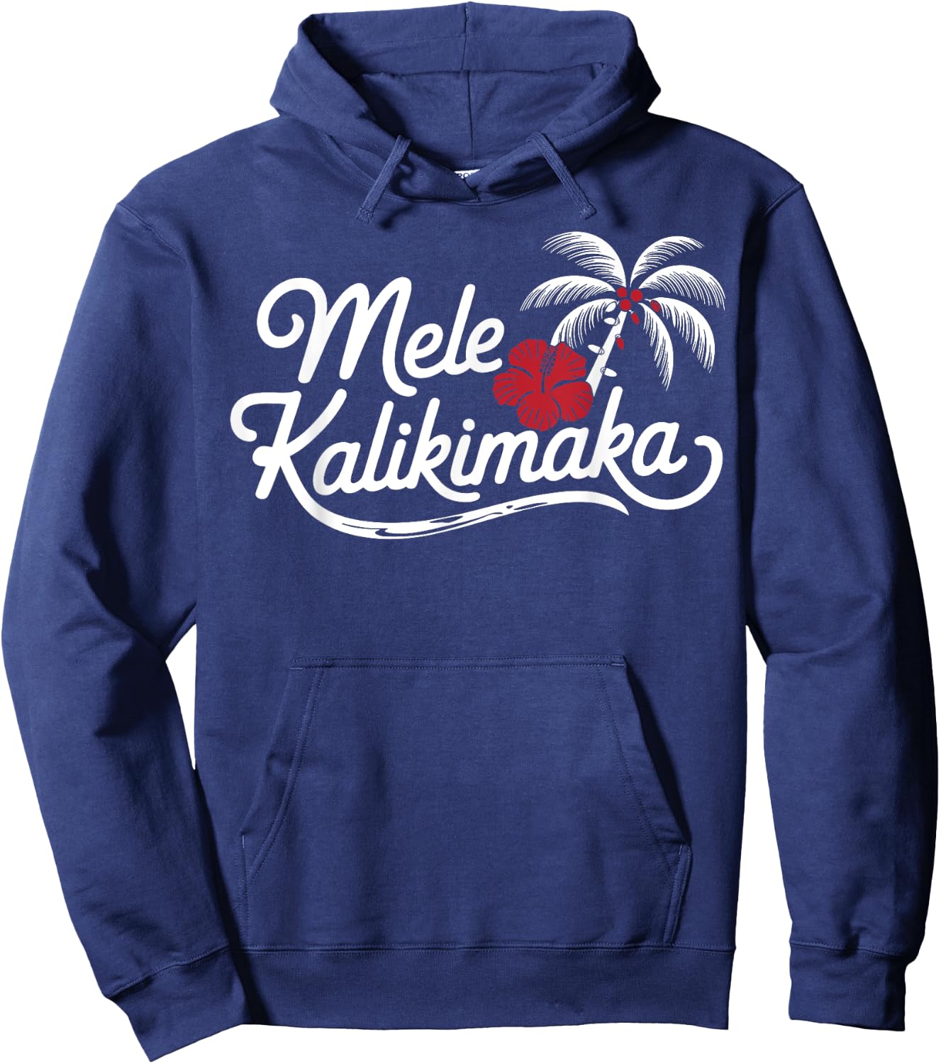 Mele Kalikimaka Tropical Christmas Hawaiian Xmas Hoodie - Hoodie | Navy