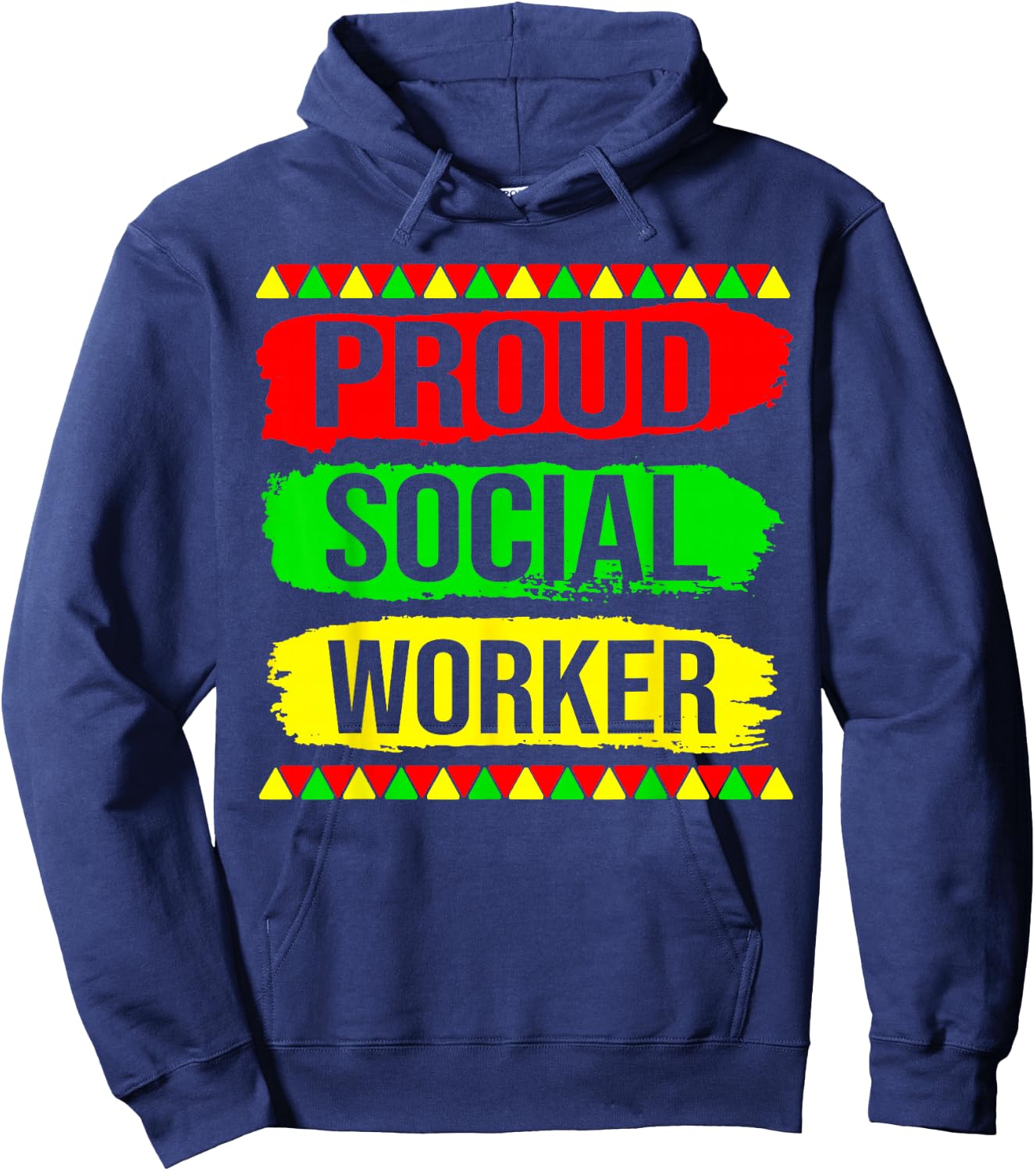 Proud Social Worker Black History Month Pride African Gifts Hoodie - Hoodie | Navy