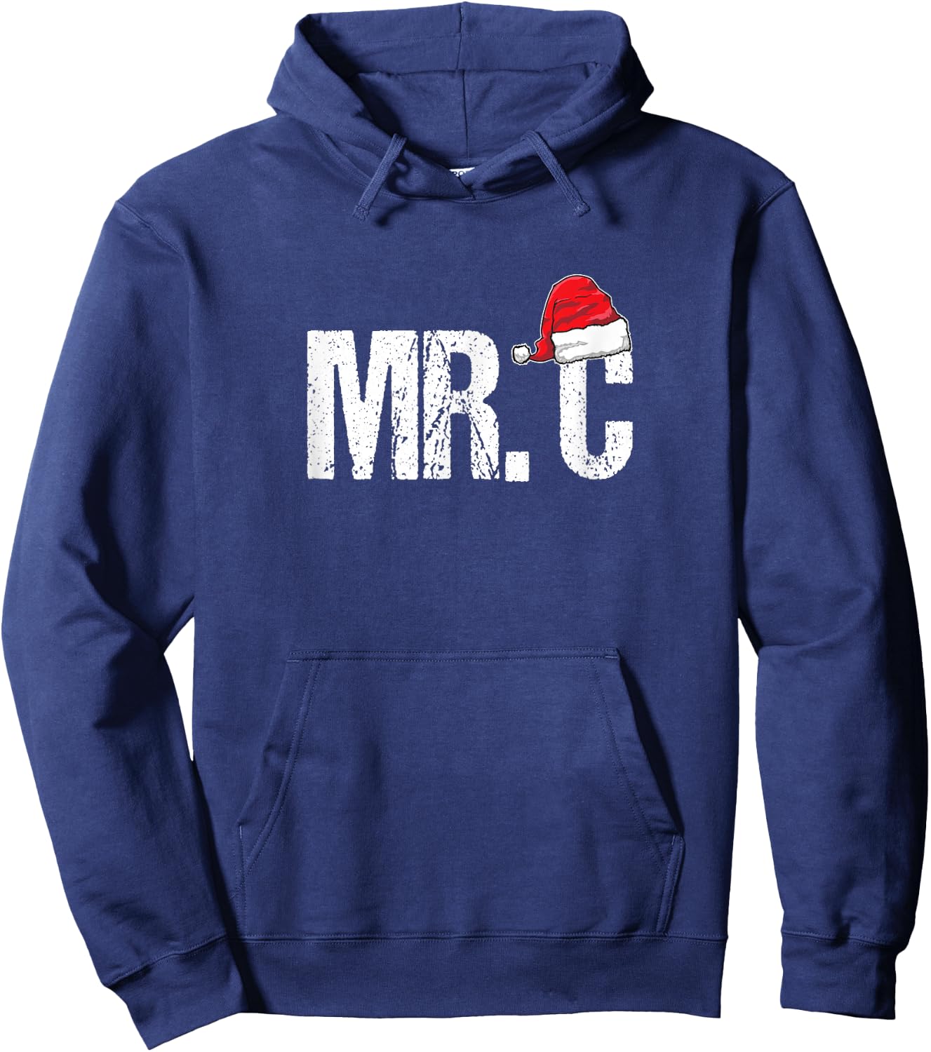 Funny Mr. C - Santa Claus Hat Christmas Hoodie - Hoodie | Navy